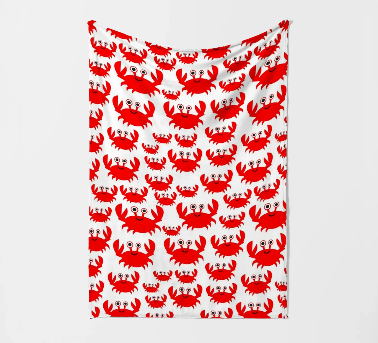 crab pattern coperta in pile da baobabprintstore