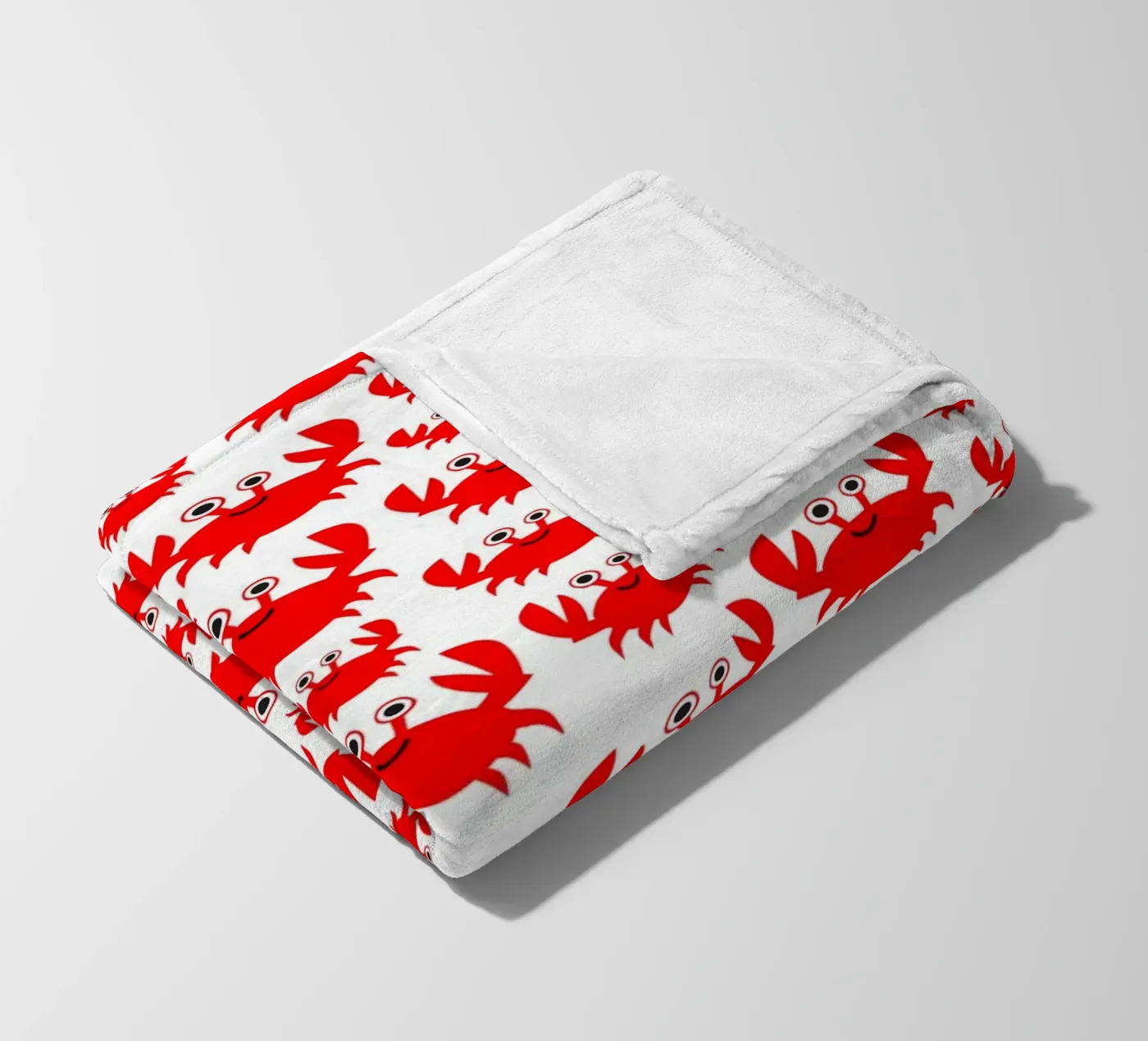 crab pattern coperta in pile da baobabprintstore