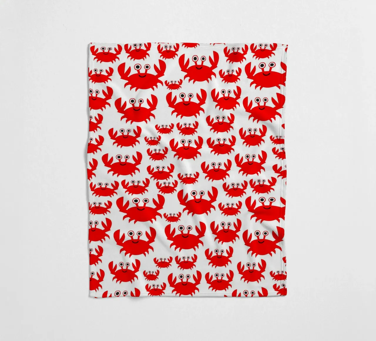 crab pattern coperta in pile da baobabprintstore