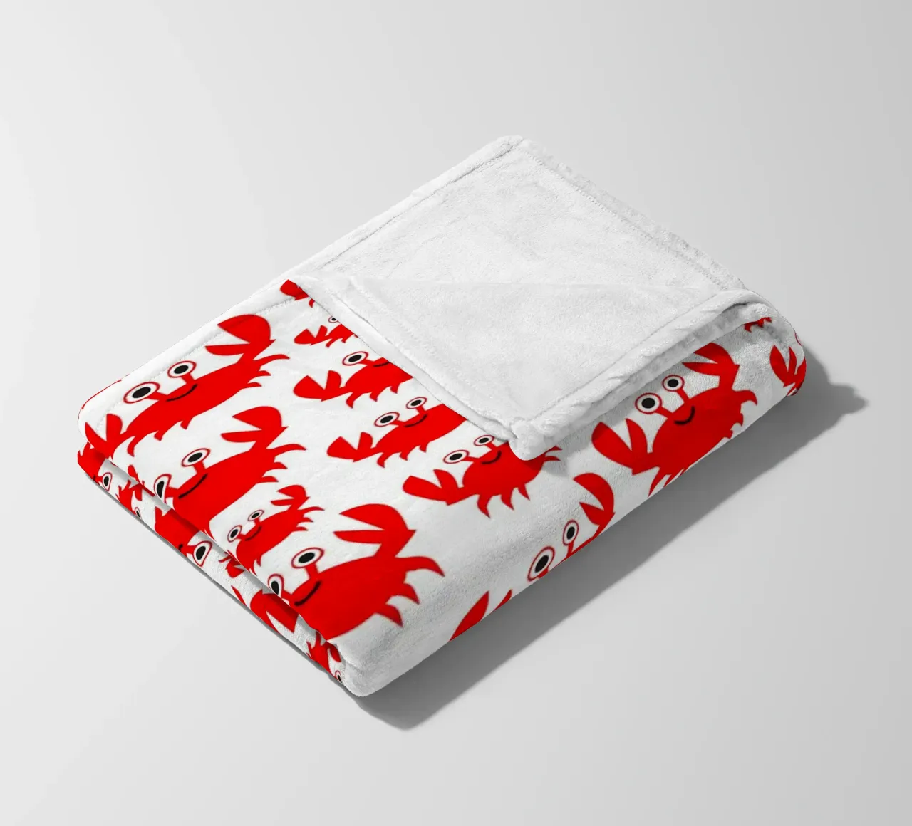 crab pattern coperta in pile da baobabprintstore
