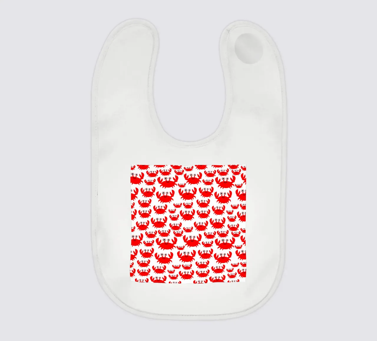 crab pattern bavaglino da baobabprintstore
