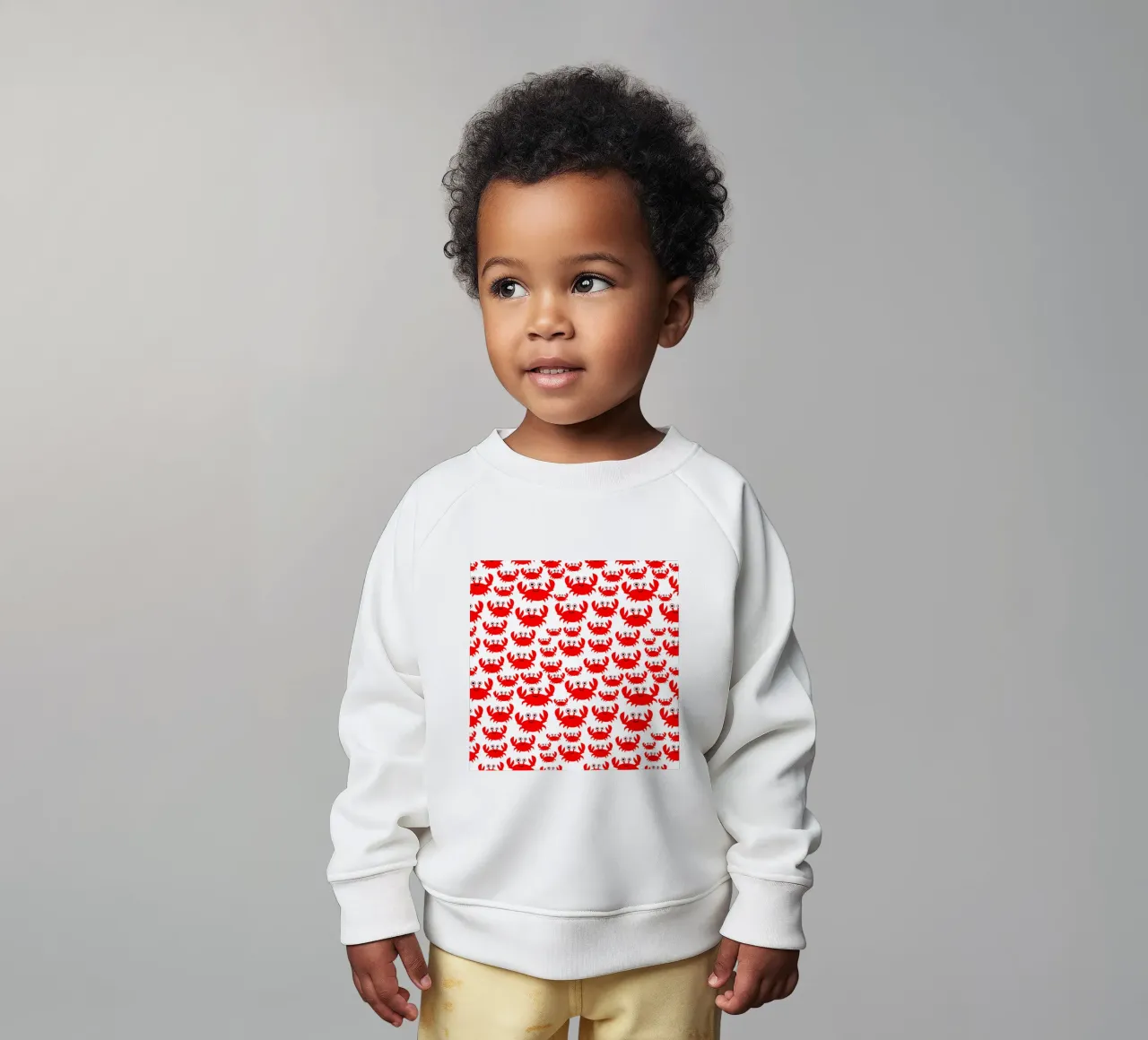 crab pattern felpa neonato da baobabprintstore