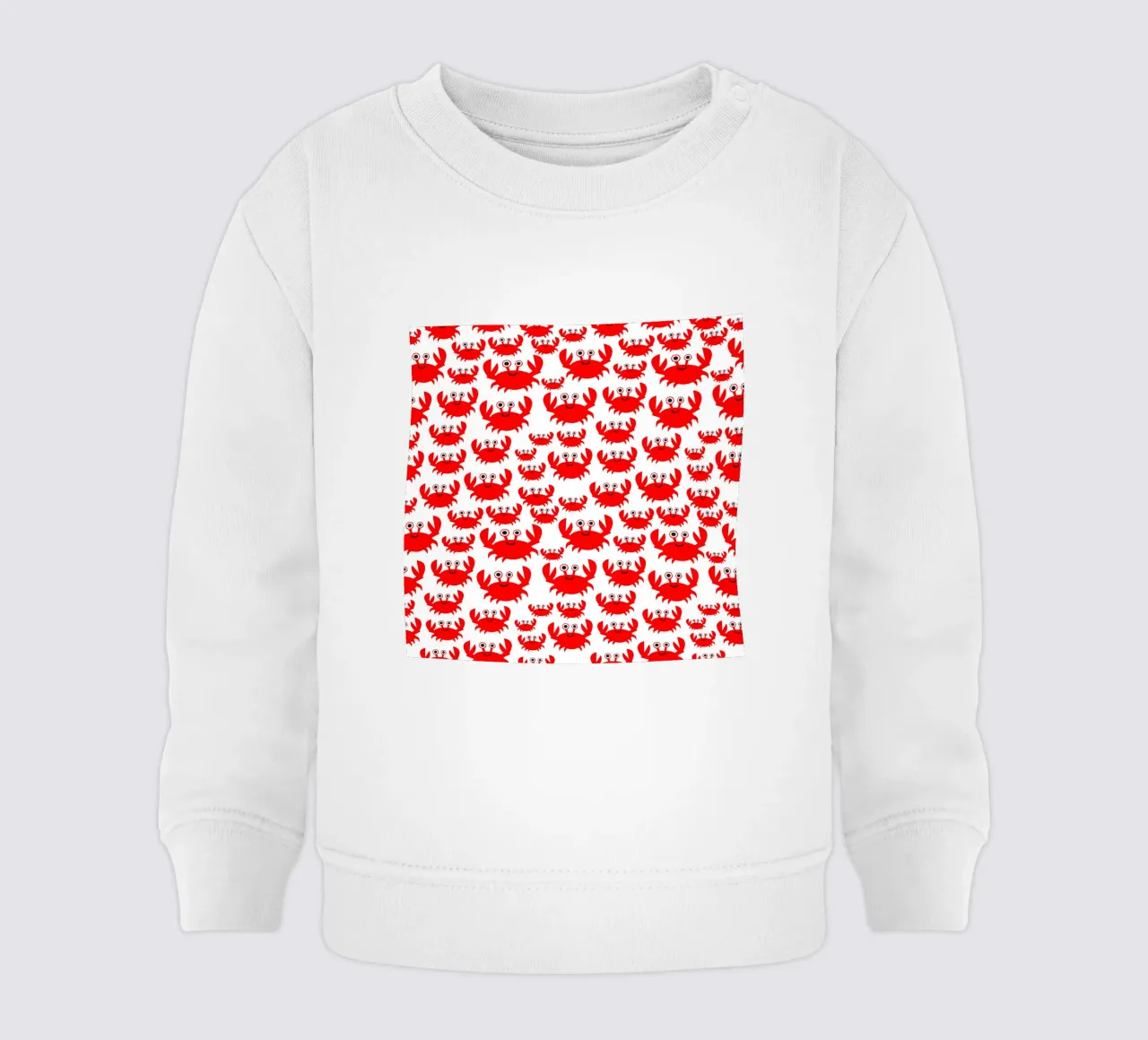 crab pattern felpa neonato da baobabprintstore