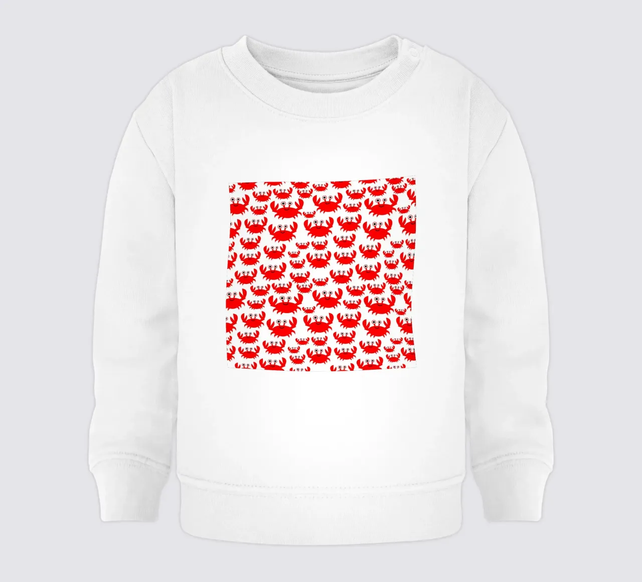crab pattern felpa neonato da baobabprintstore
