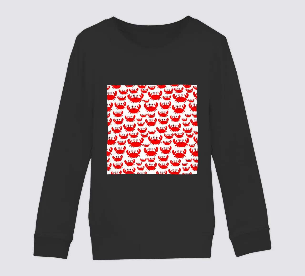 crab pattern felpa bambino da baobabprintstore