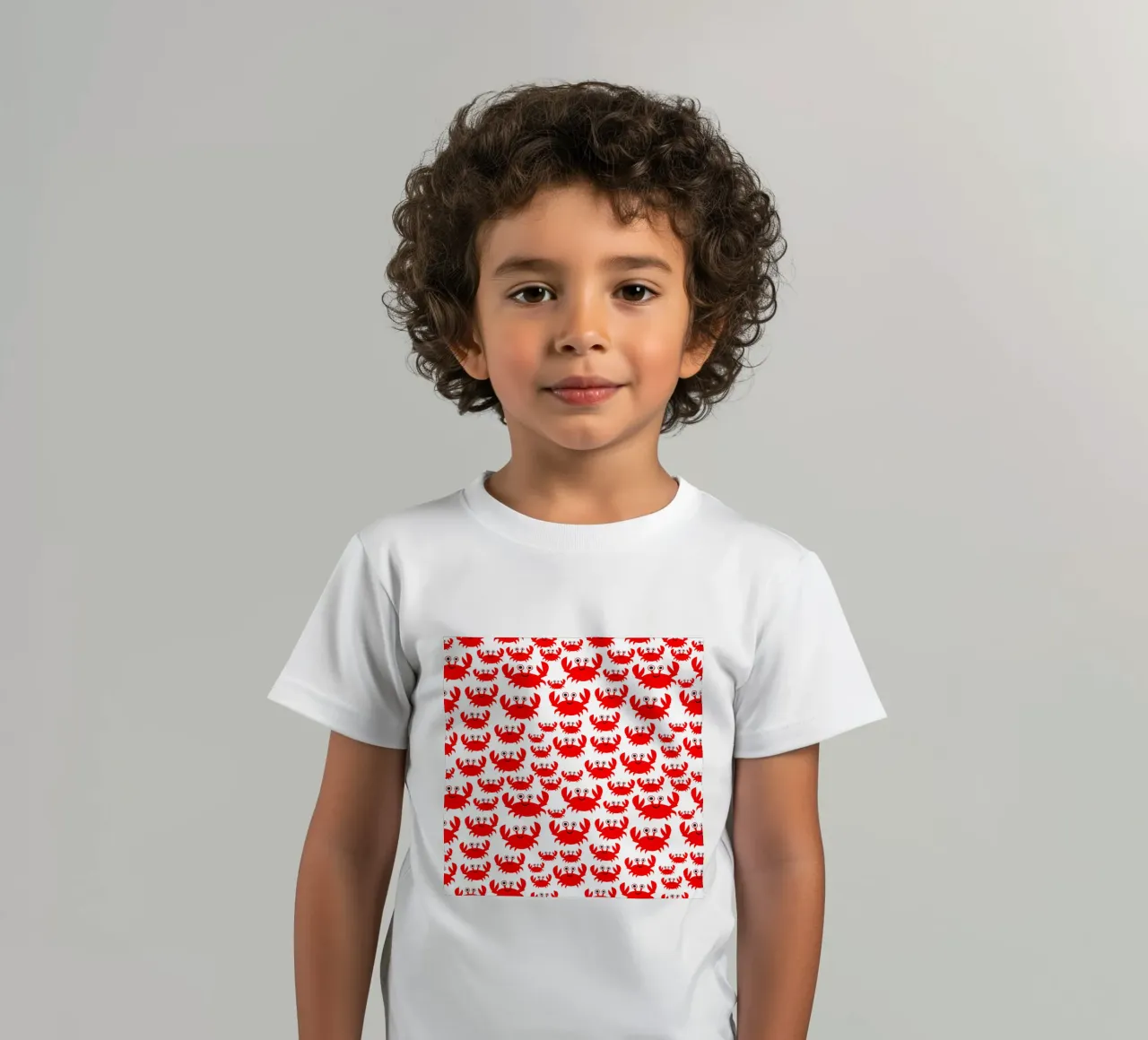 crab pattern t-shirt bambini da baobabprintstore