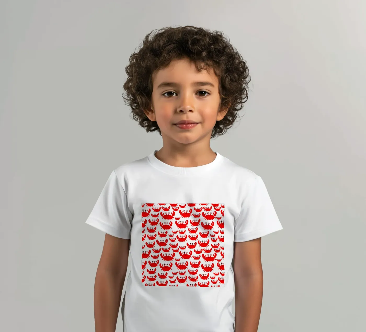 crab pattern t-shirt bambini da baobabprintstore