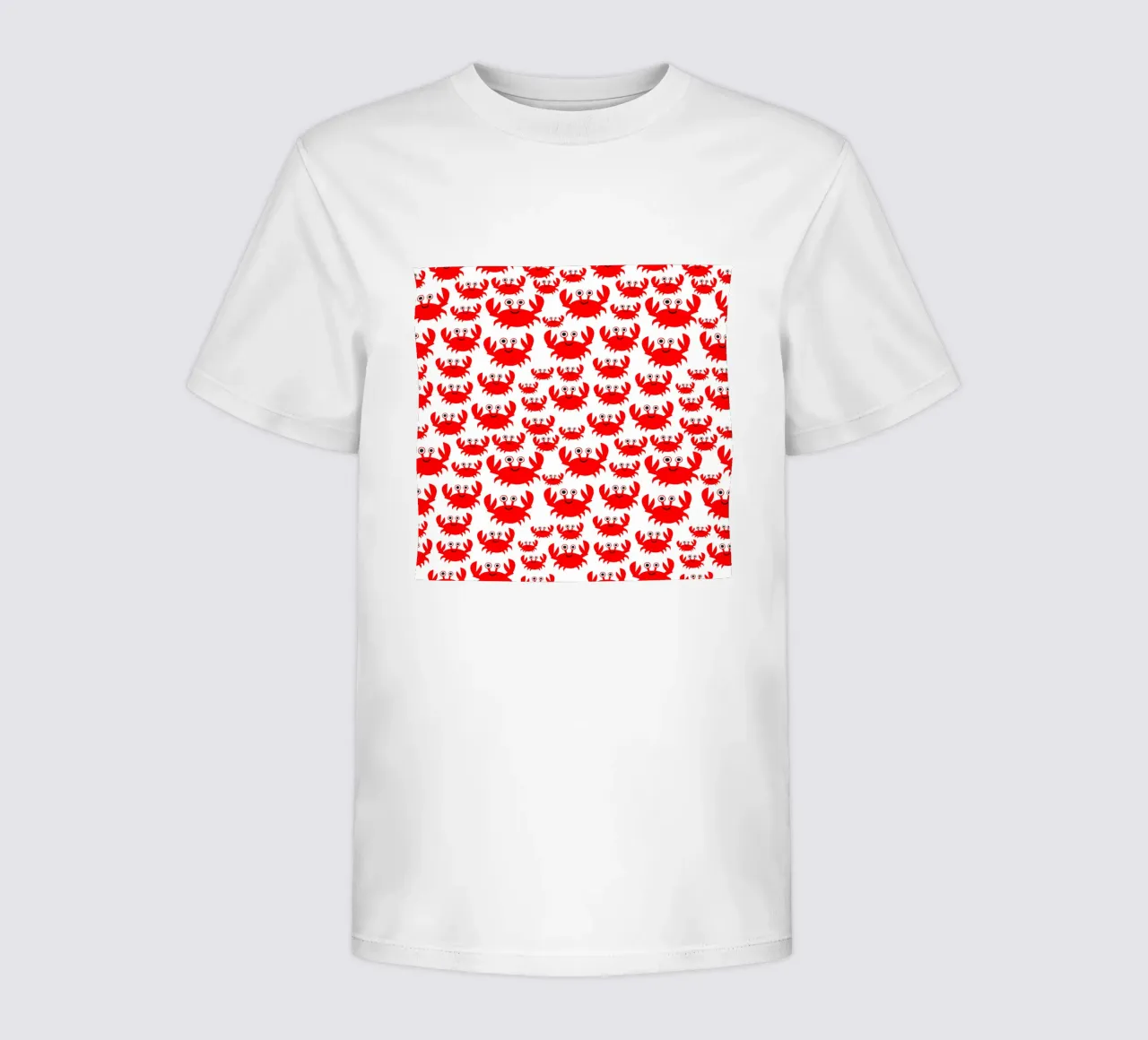 crab pattern t-shirt bambini da baobabprintstore