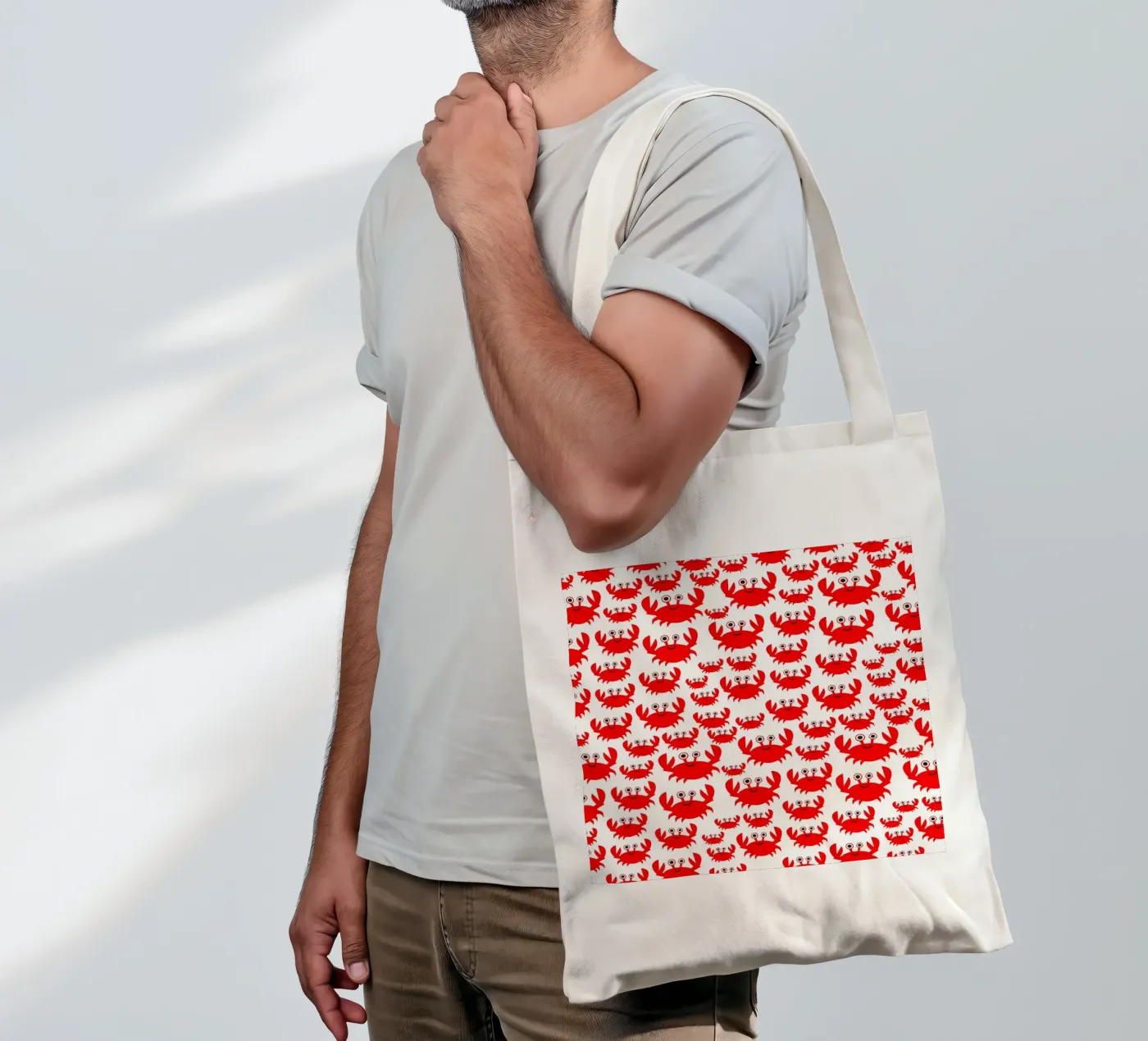 crab pattern tote bag by baobabprintstore