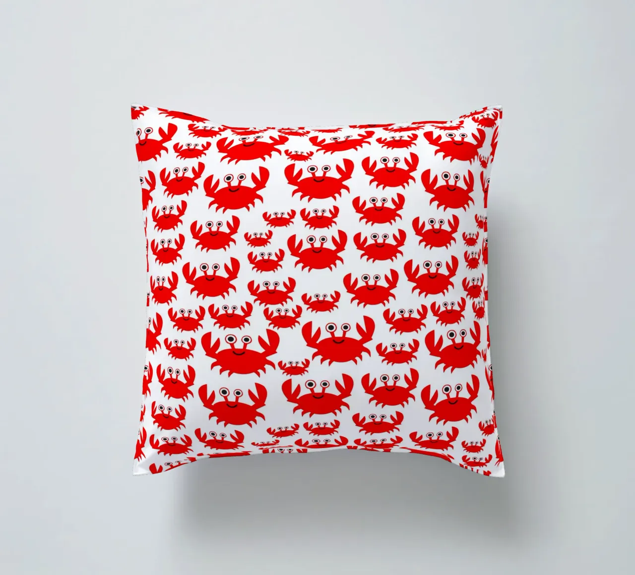 crab pattern cuscino da baobabprintstore