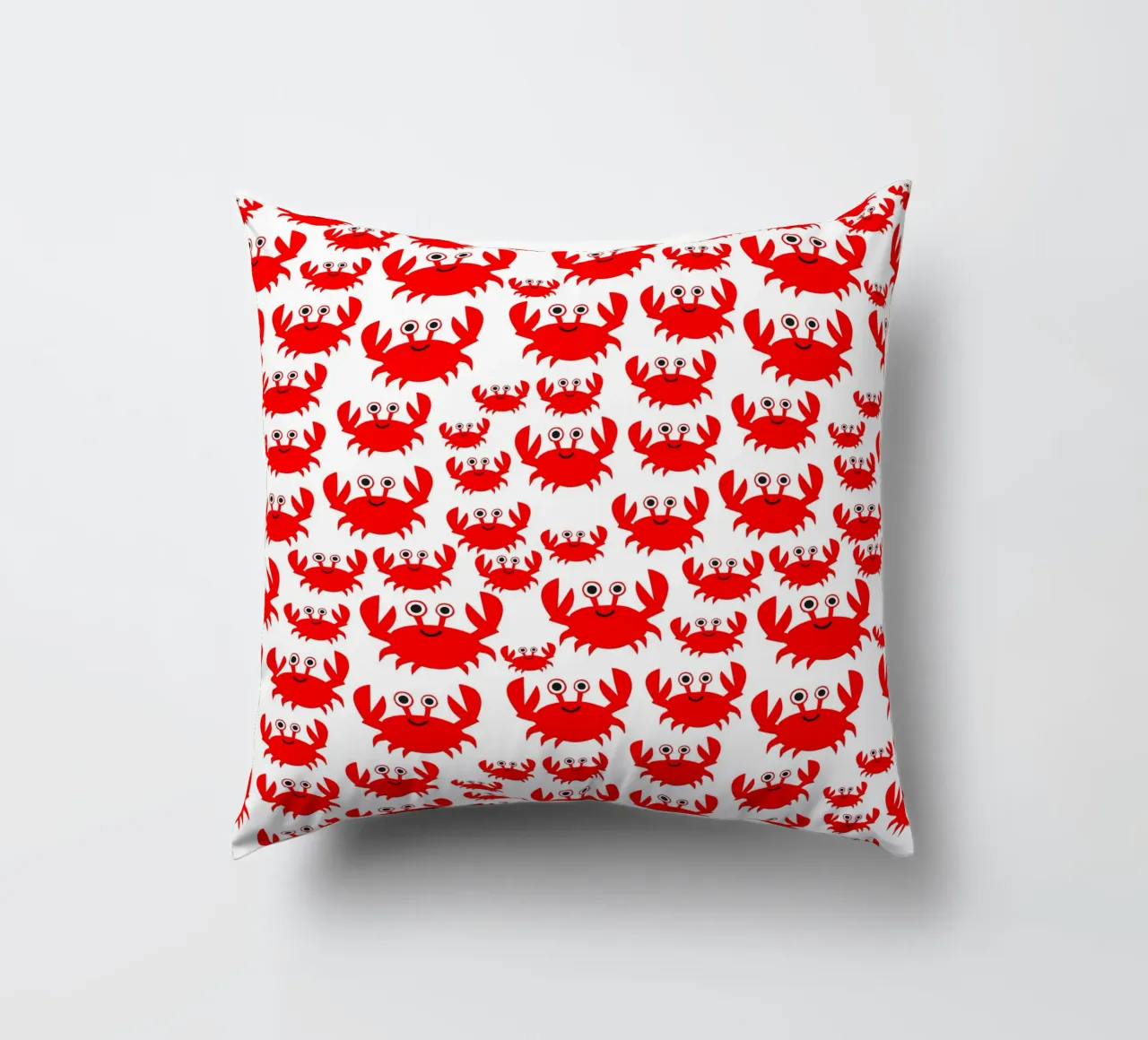 crab pattern cuscino da baobabprintstore