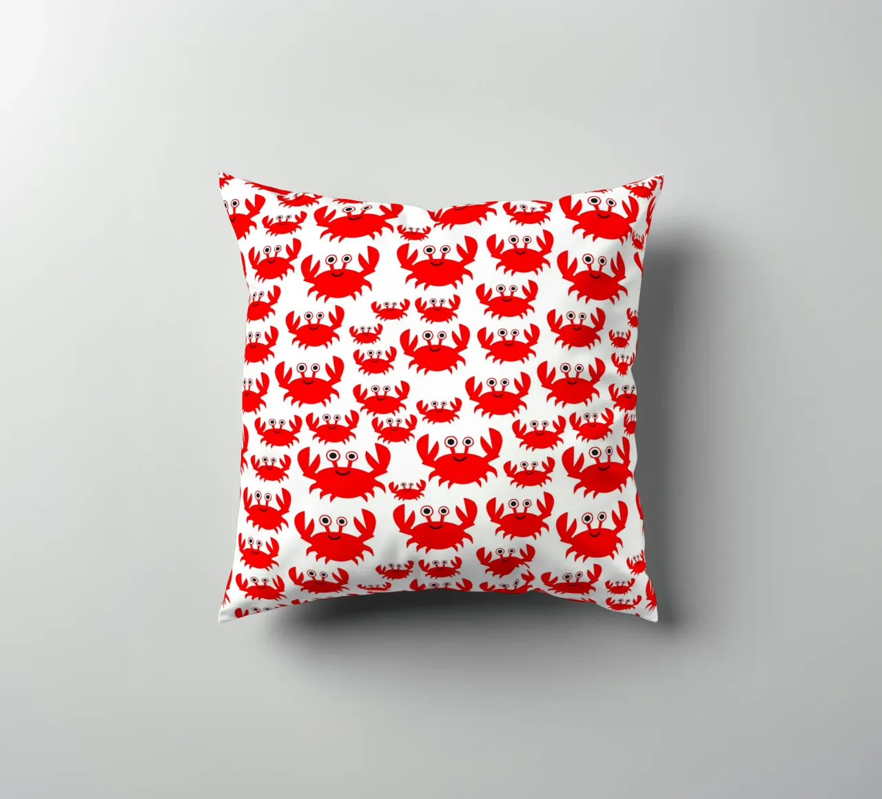 crab pattern cuscino da baobabprintstore
