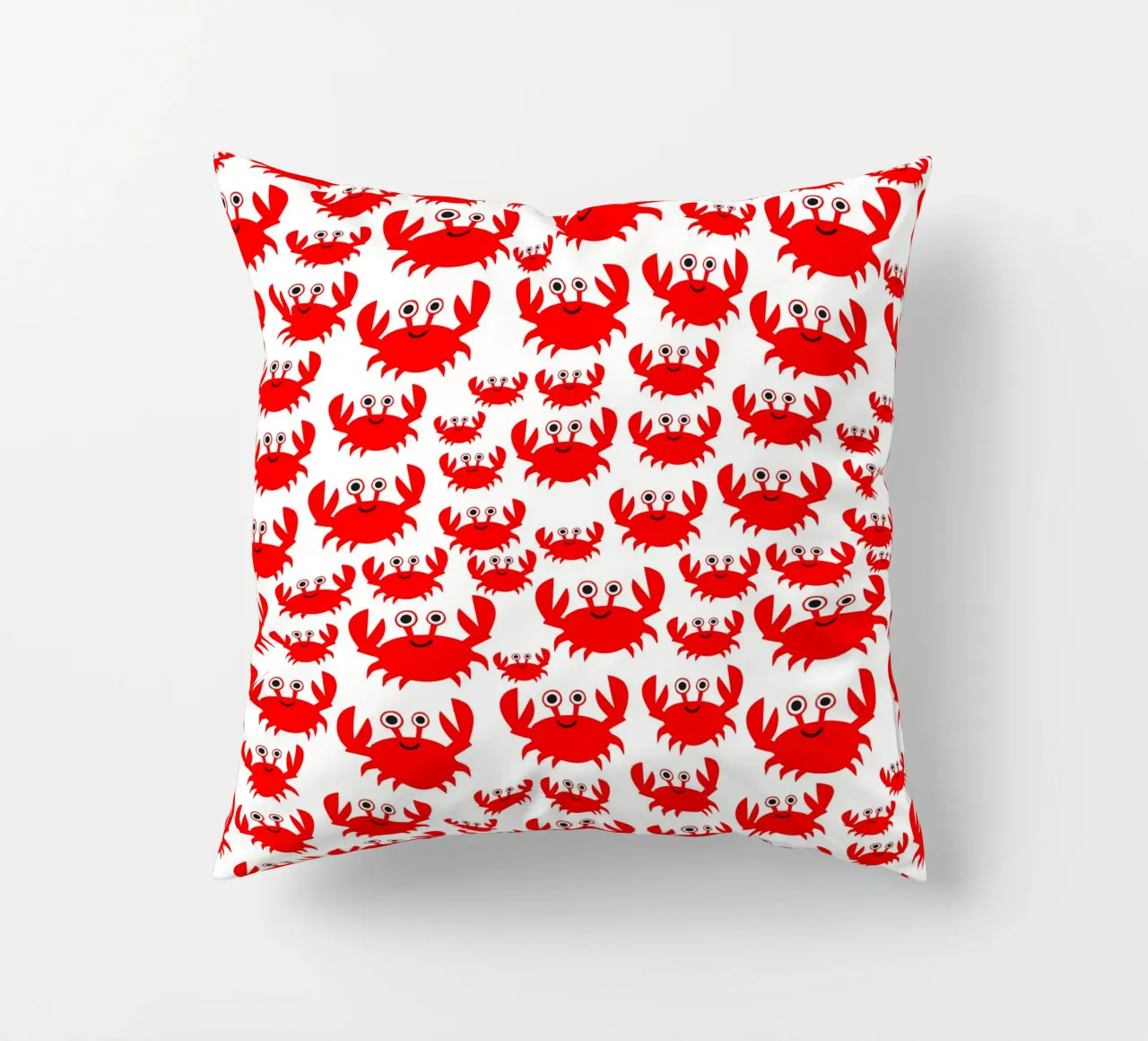 crab pattern cuscino da baobabprintstore