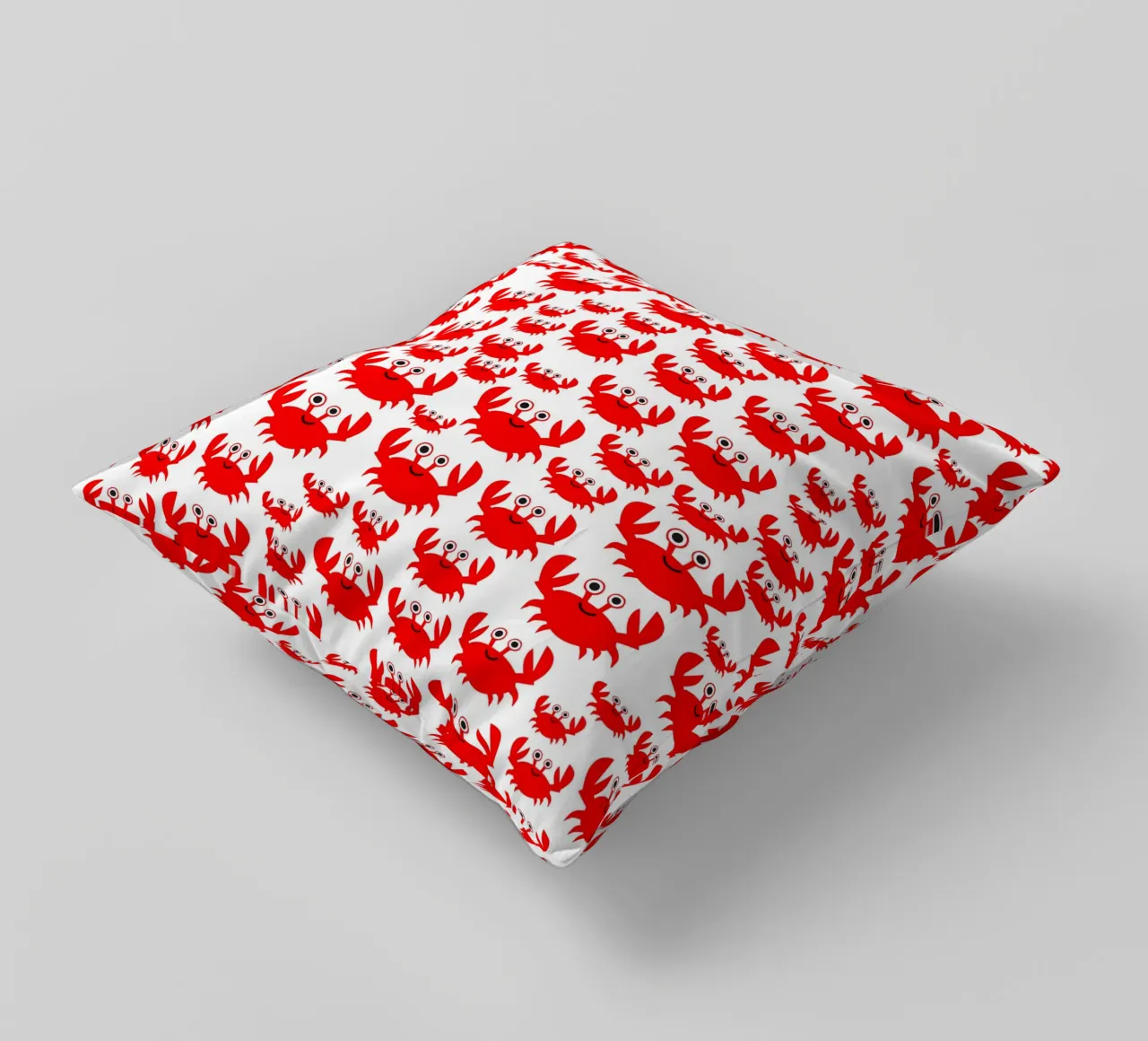 crab pattern cuscino da baobabprintstore
