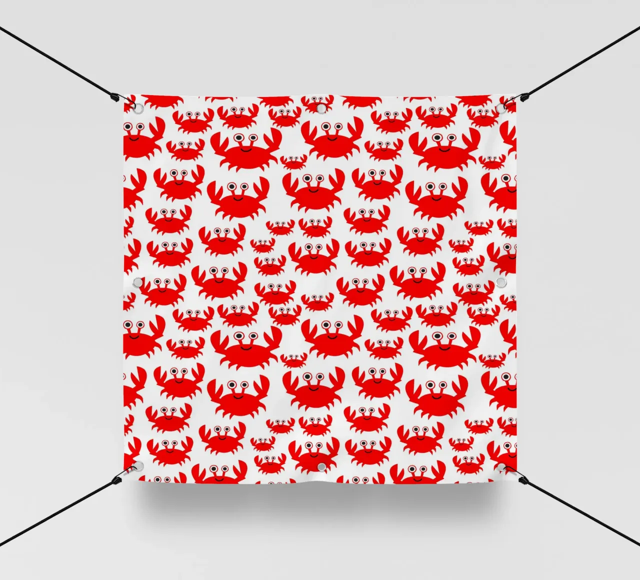 crab pattern telo in pvc da baobabprintstore