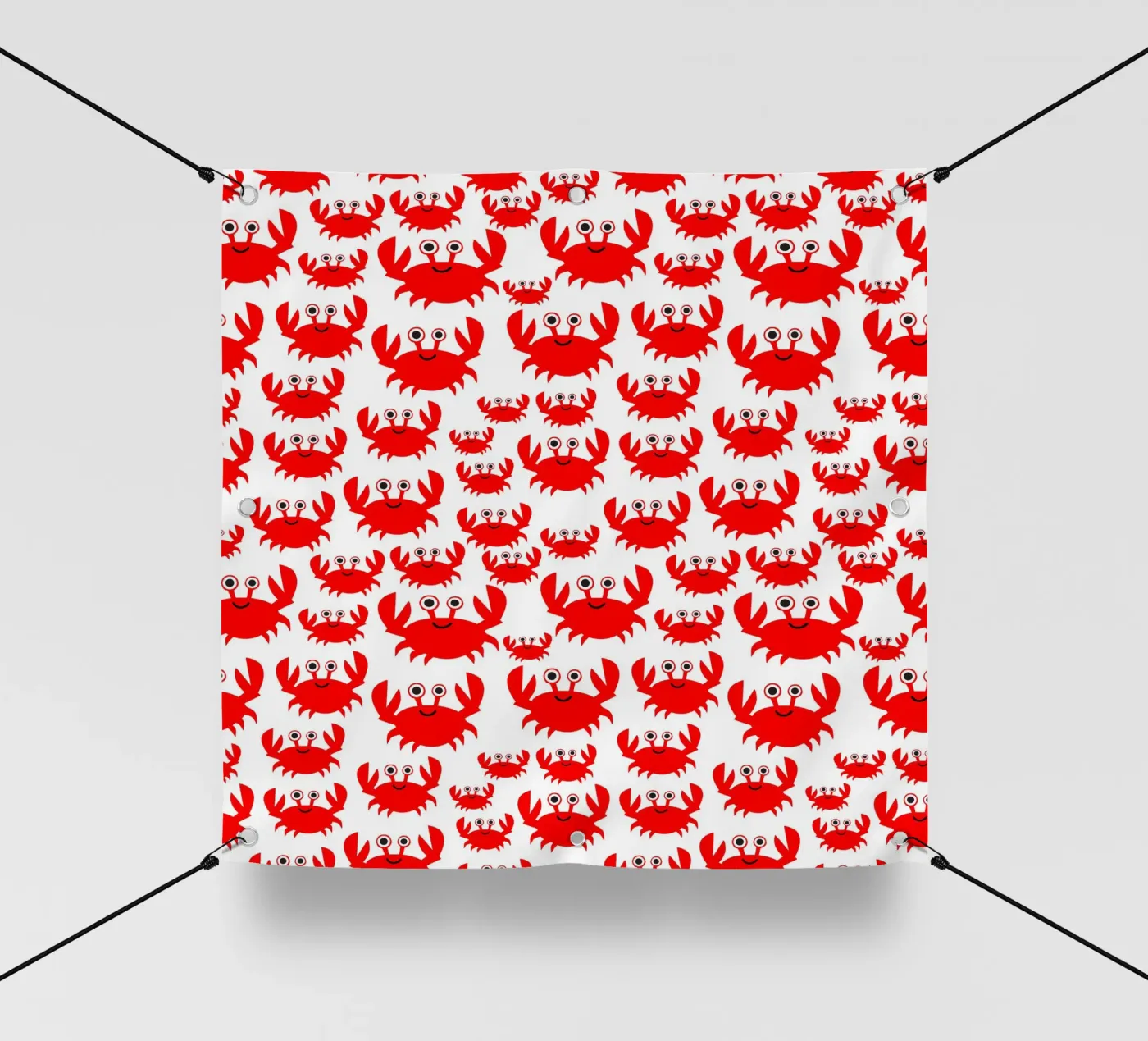 crab pattern bâche pvc de baobabprintstore