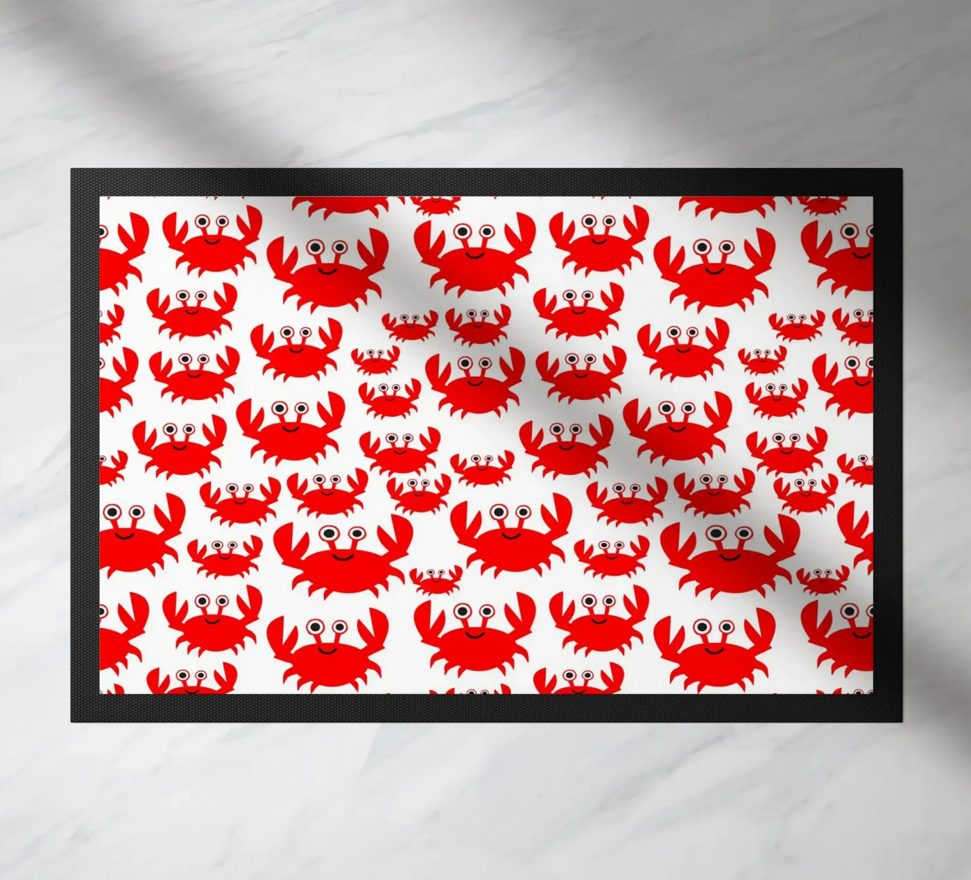 crab pattern deurmat van baobabprintstore