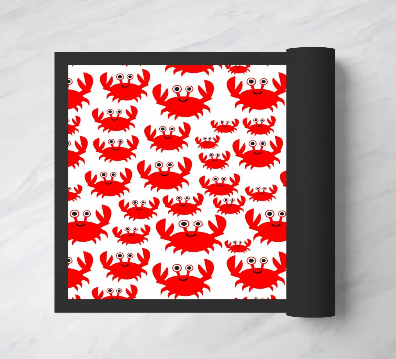 crab pattern zerbino da baobabprintstore