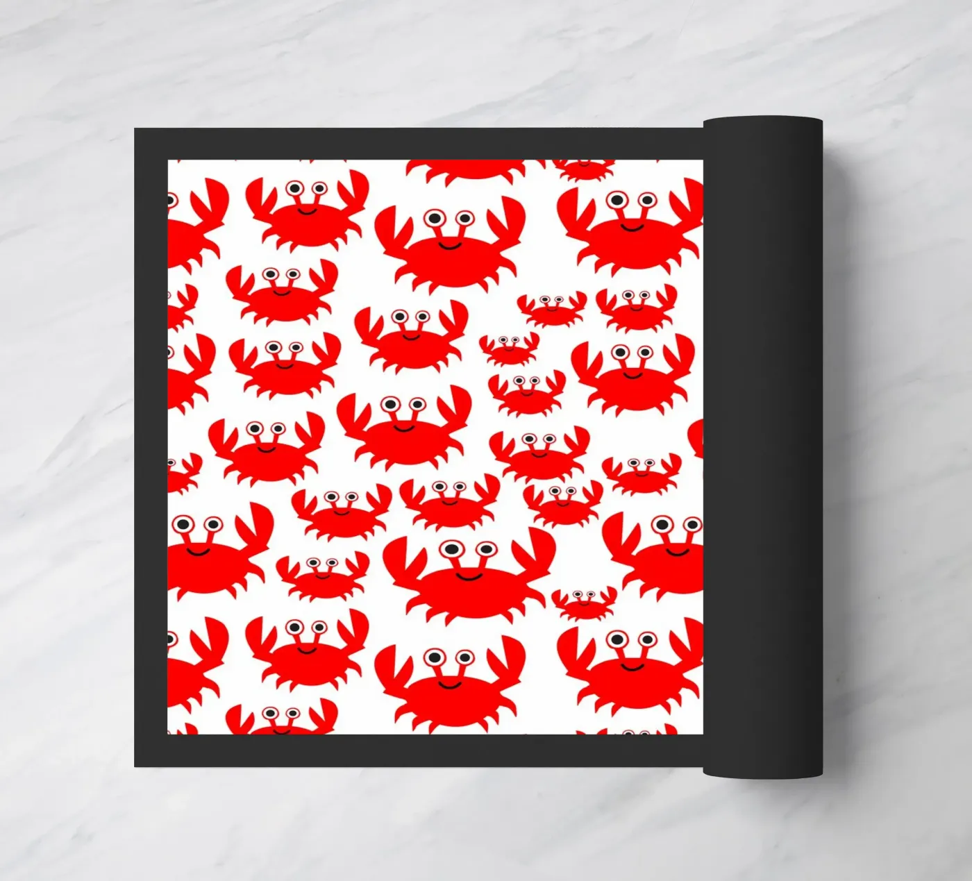 crab pattern deurmat van baobabprintstore