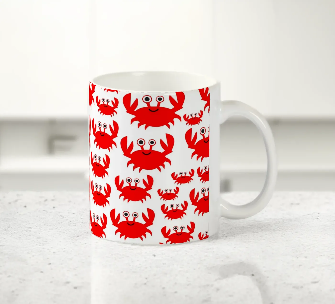 crab pattern ceramic mug by baobabprintstore