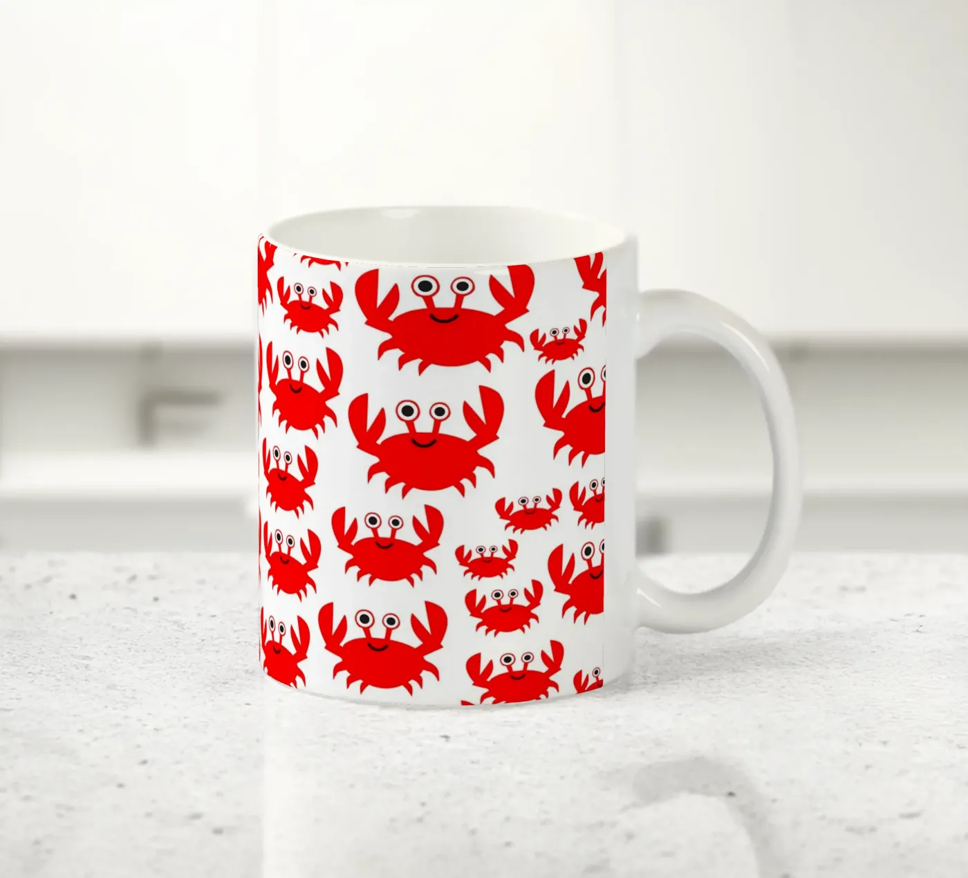 crab pattern Keramik Tasse von baobabprintstore