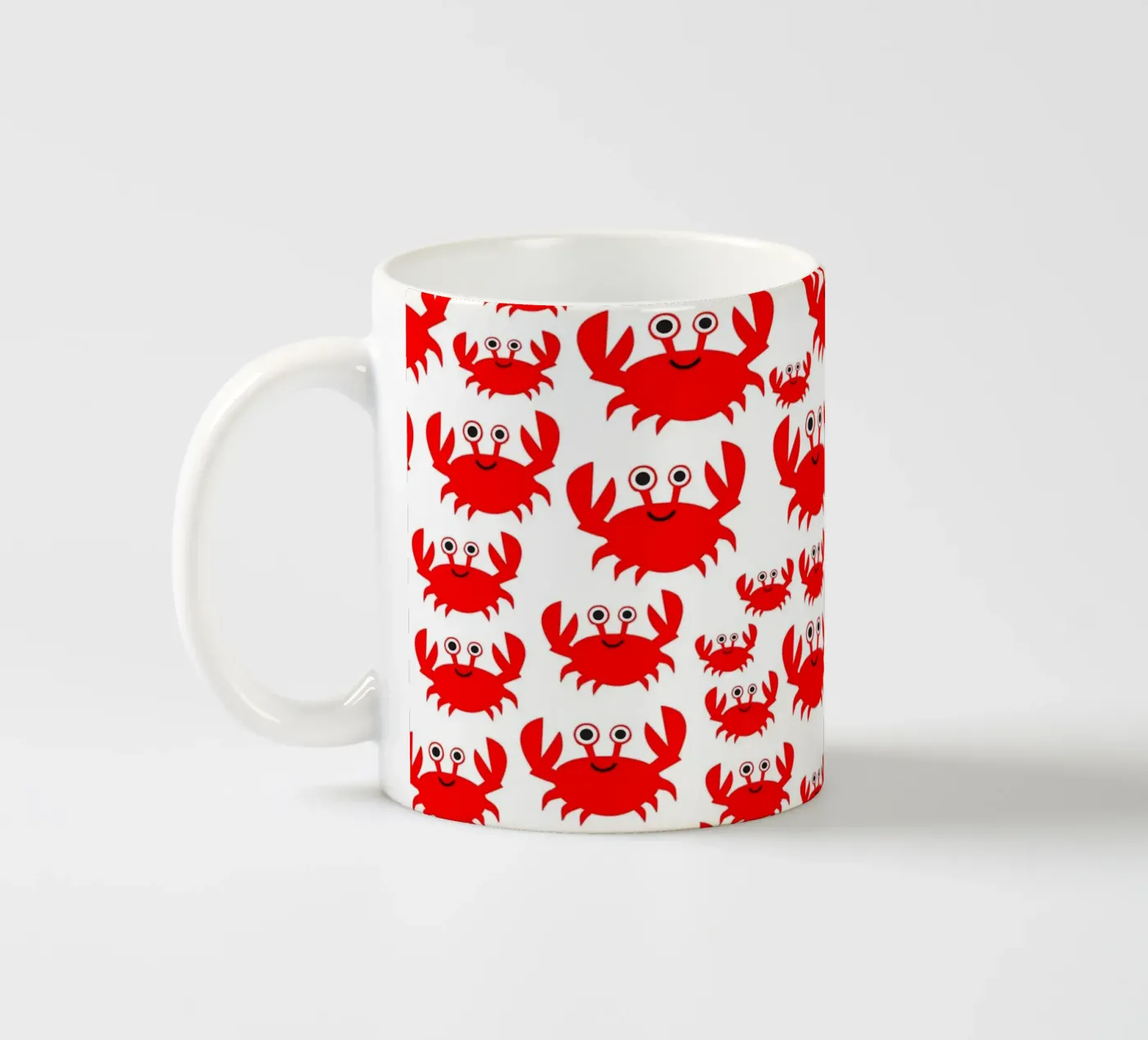 crab pattern ceramic mug by baobabprintstore