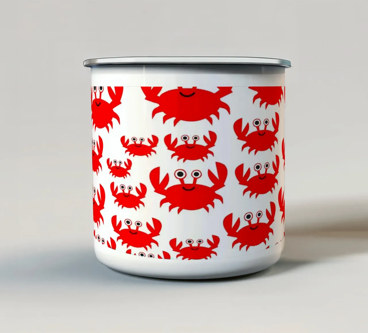 crab pattern tazza in smalto da baobabprintstore
