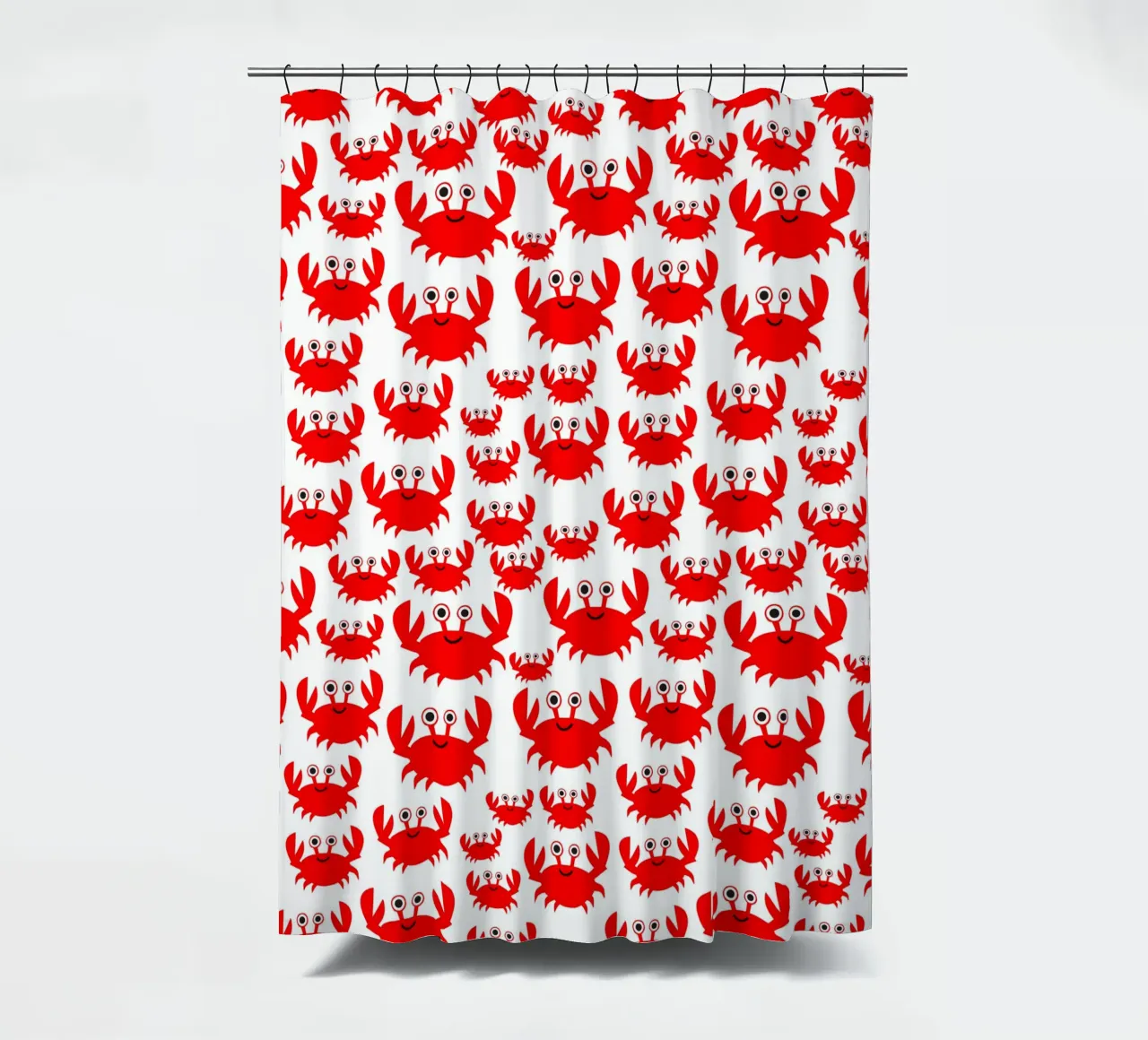 crab pattern tenda da doccia da baobabprintstore