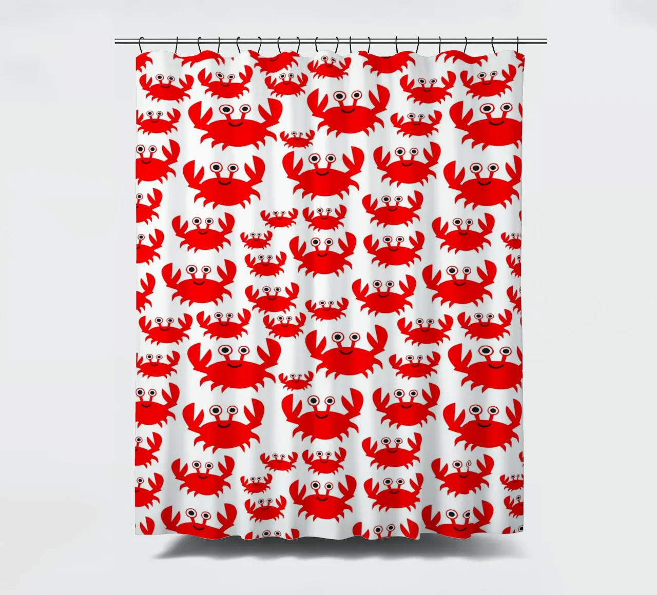 crab pattern tenda da doccia da baobabprintstore
