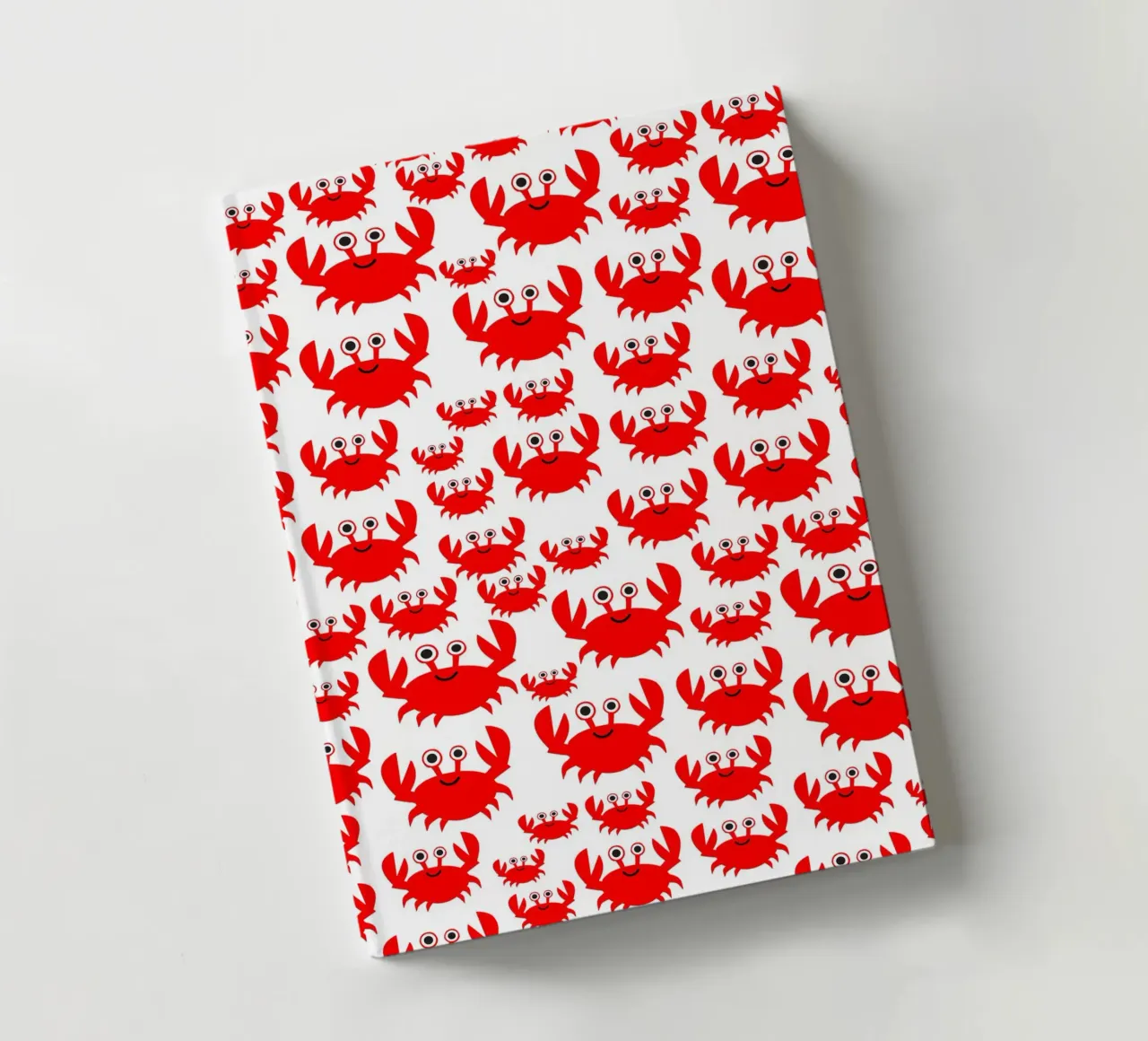 crab pattern notitieboek van baobabprintstore