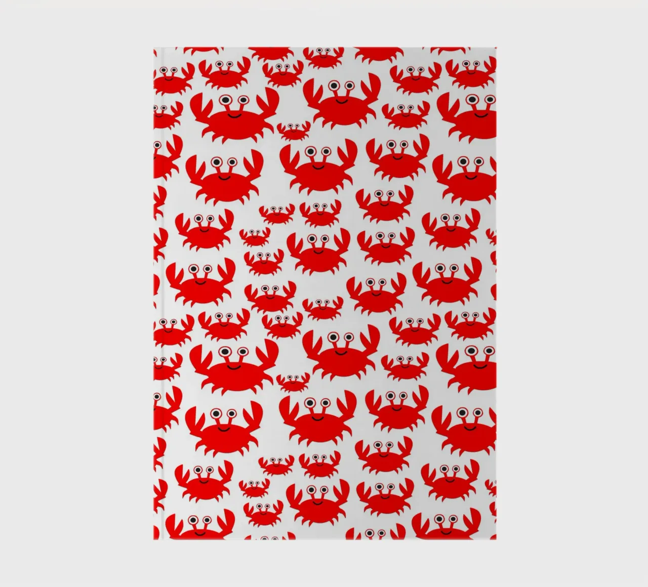 crab pattern notitieboek van baobabprintstore