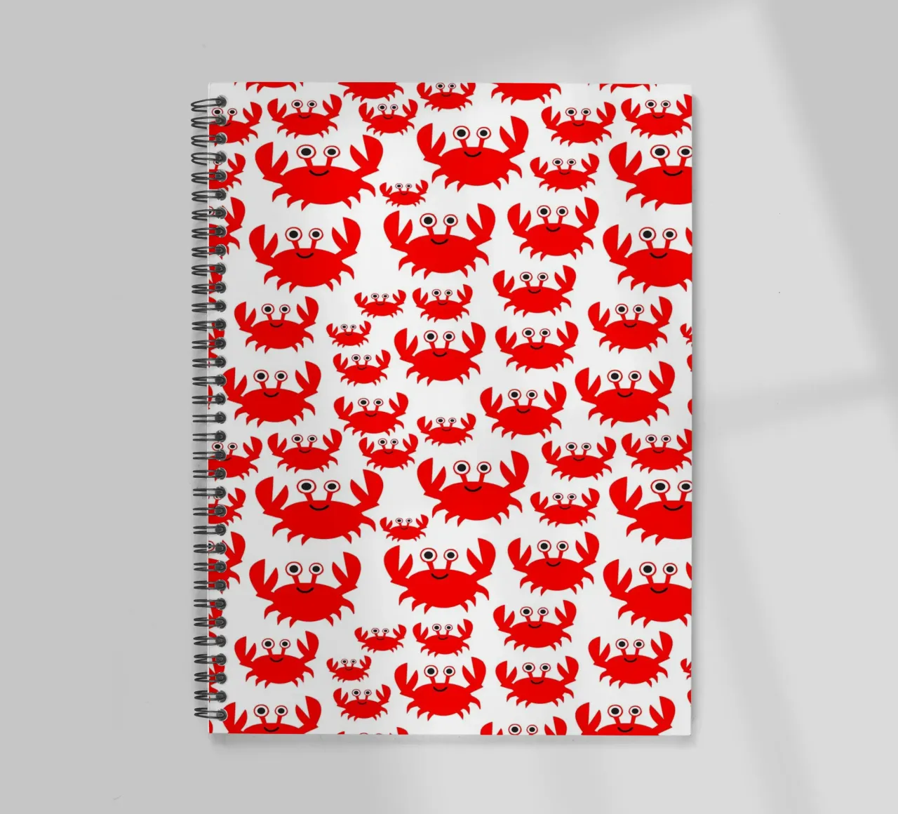 crab pattern spiral notebook by baobabprintstore