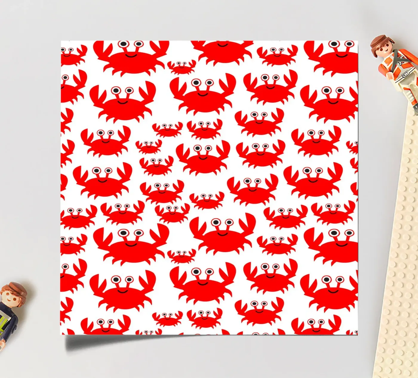 crab pattern stickervel van baobabprintstore
