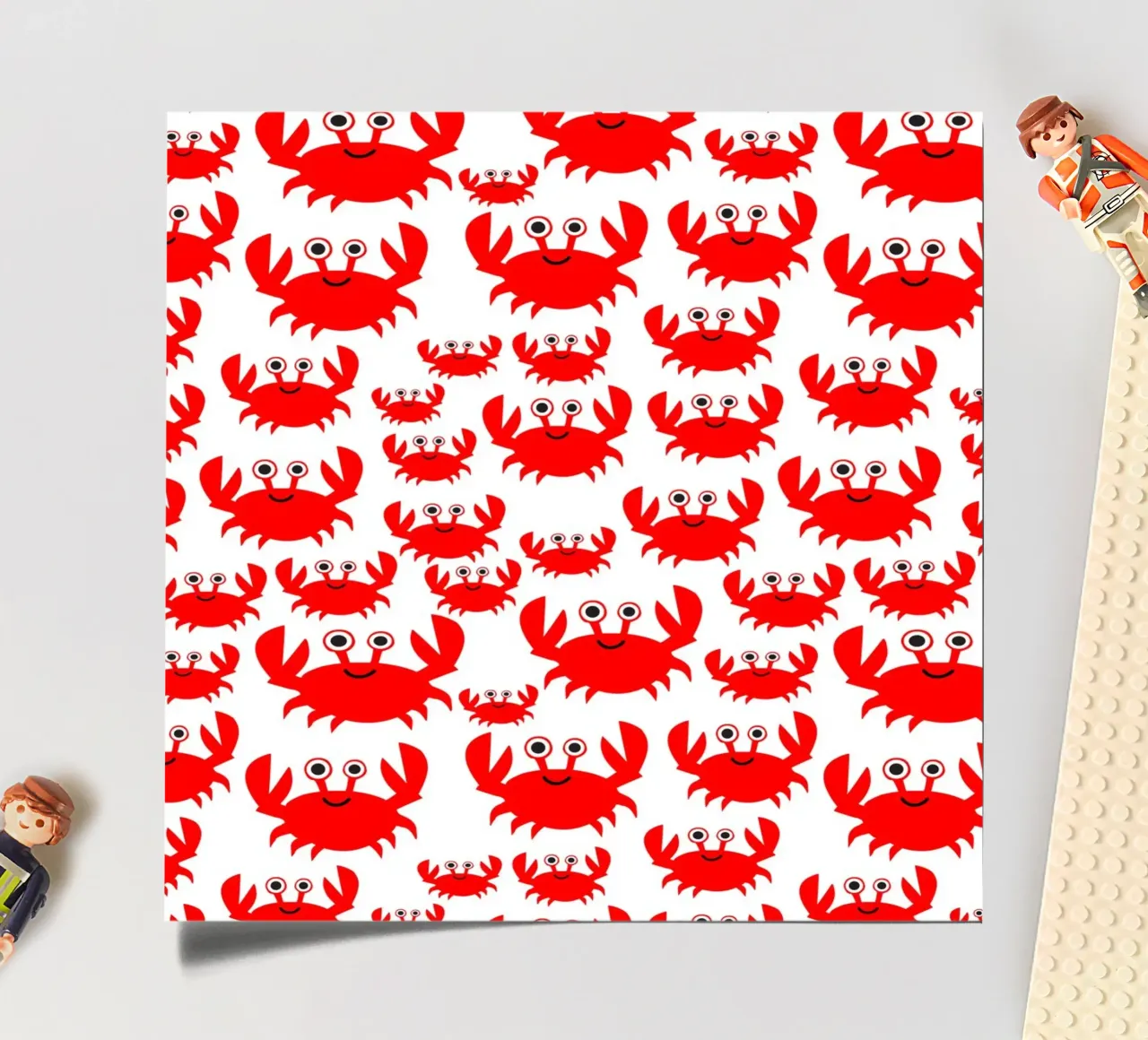 crab pattern sticker sheet by baobabprintstore