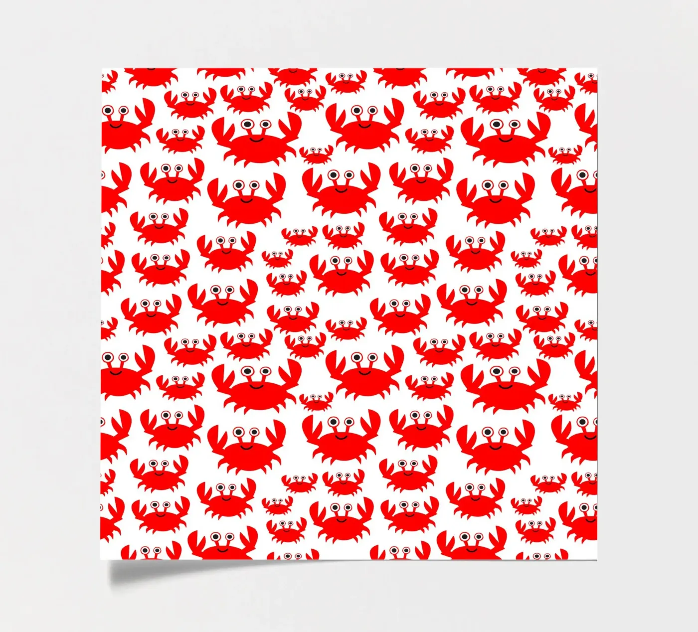 crab pattern sticker sheet by baobabprintstore