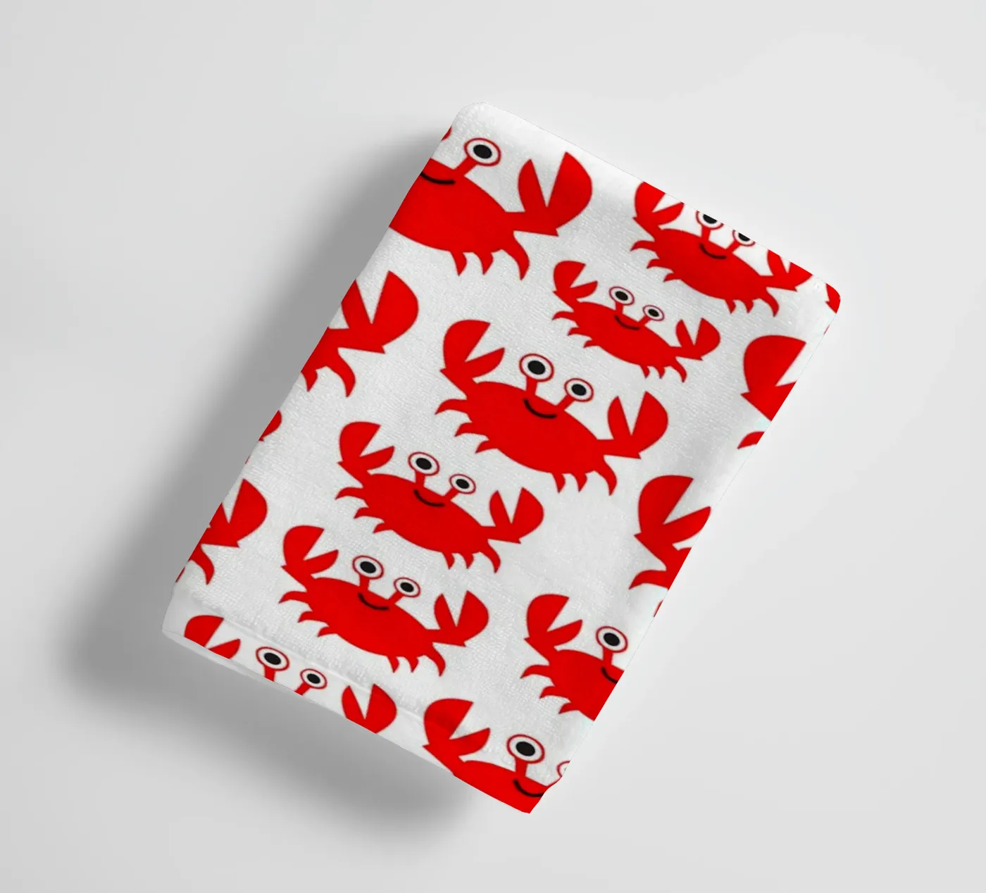 crab pattern towel by baobabprintstore