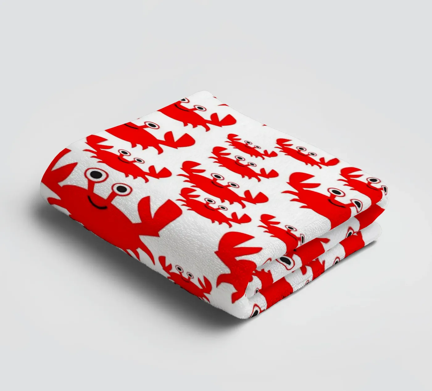 crab pattern towel by baobabprintstore