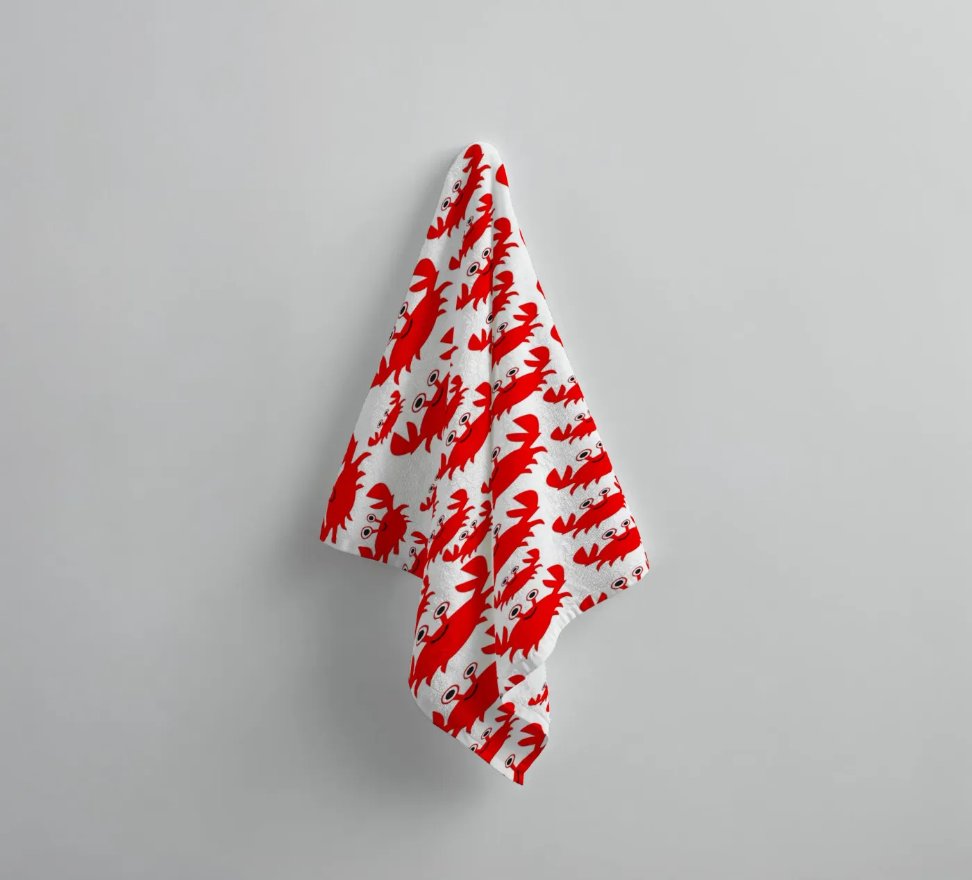 crab pattern towel by baobabprintstore