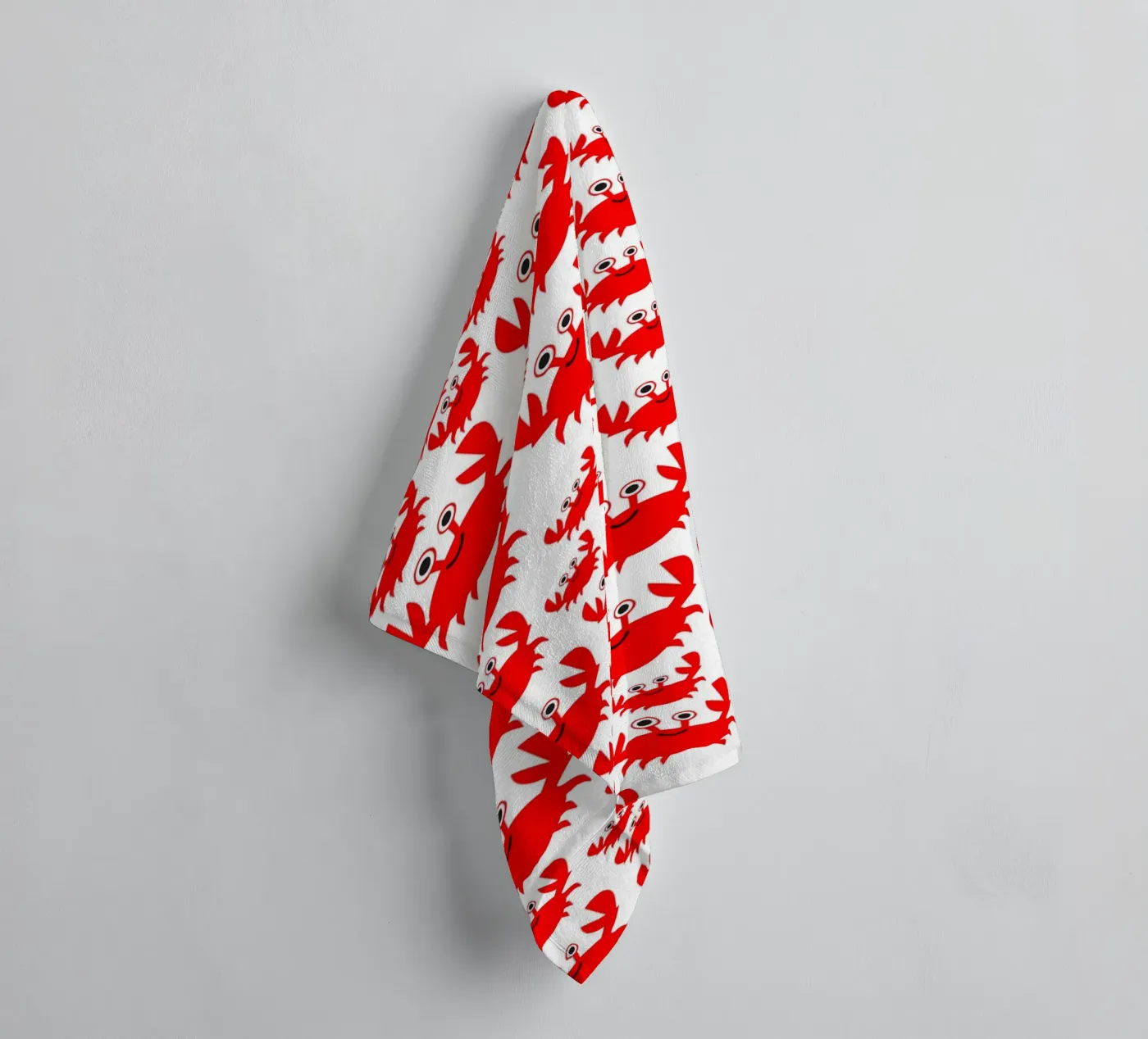 crab pattern towel by baobabprintstore