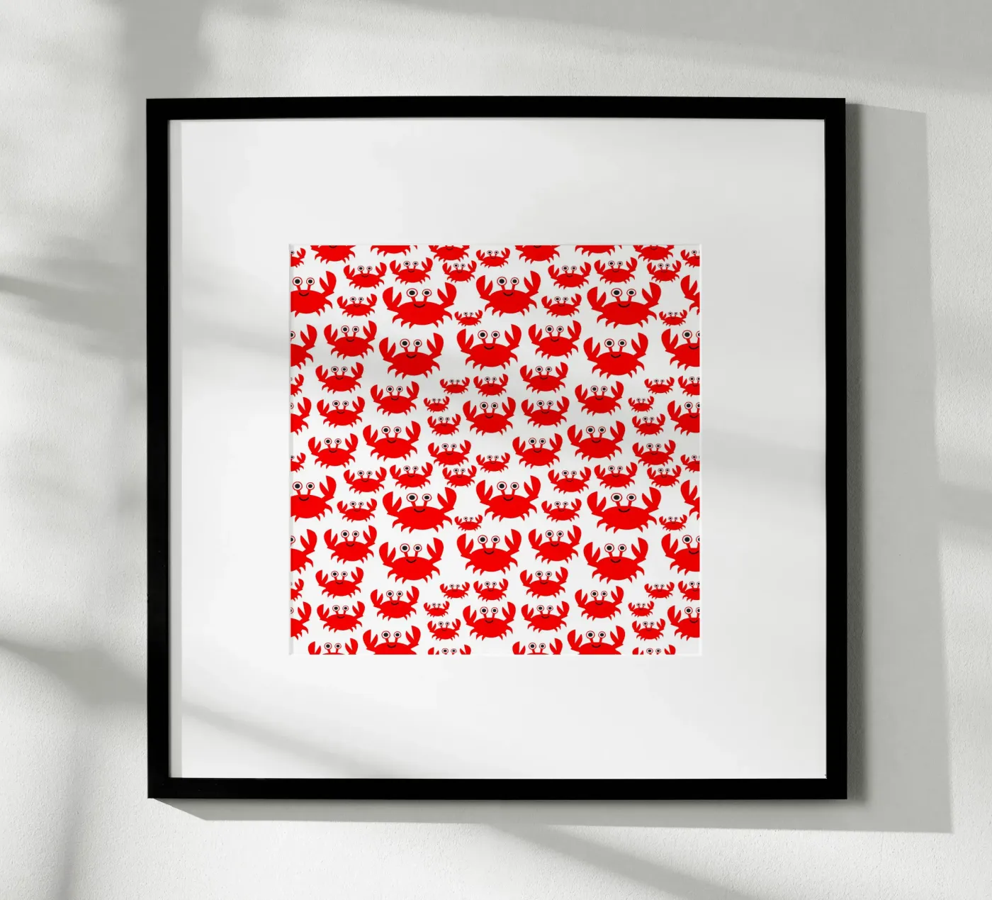 crab pattern poster by baobabprintstore