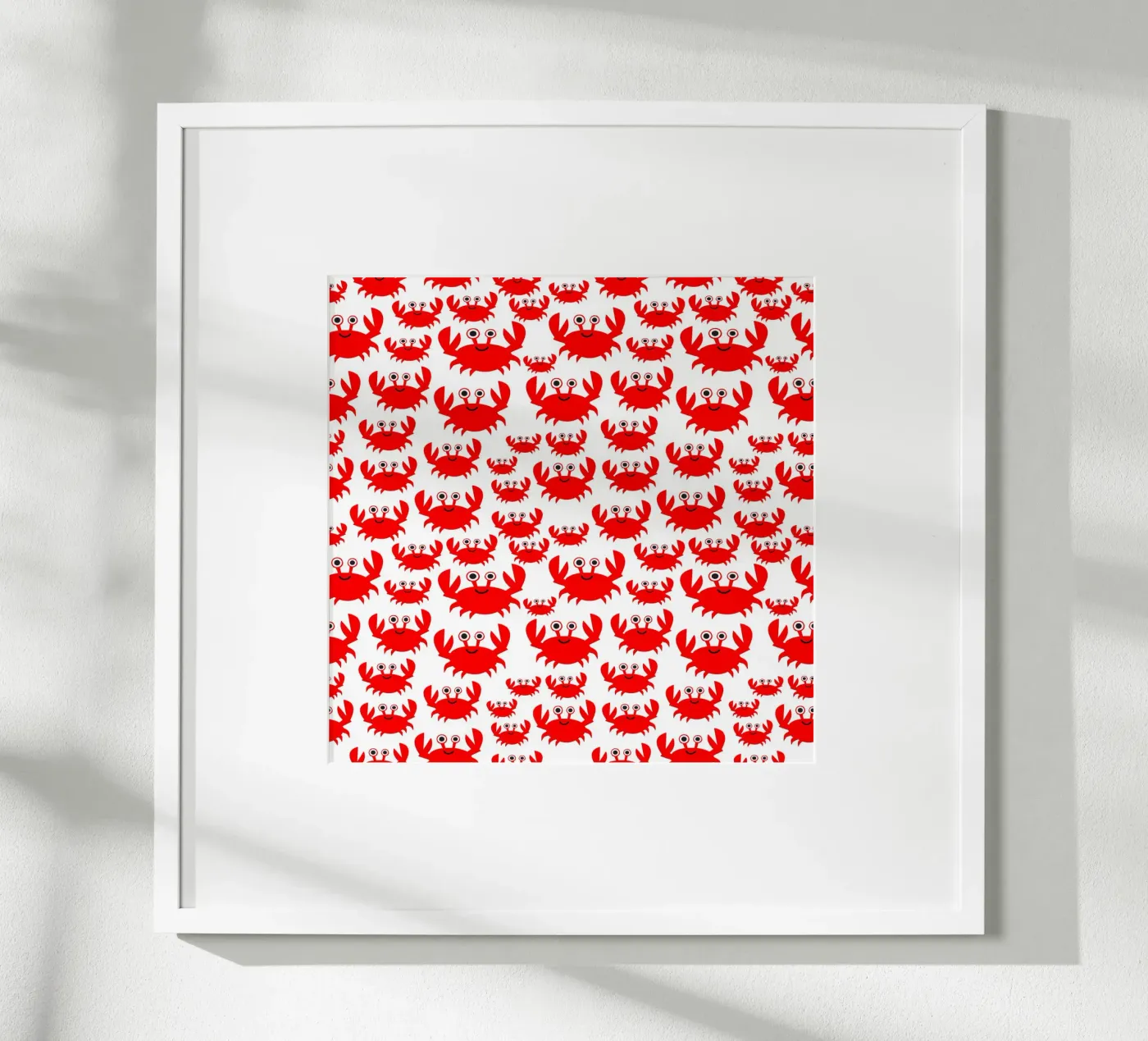 crab pattern poster by baobabprintstore