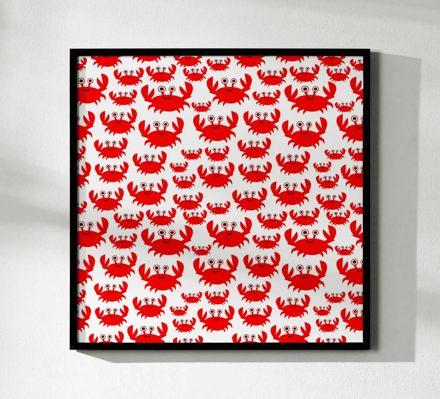 crab pattern poster by baobabprintstore