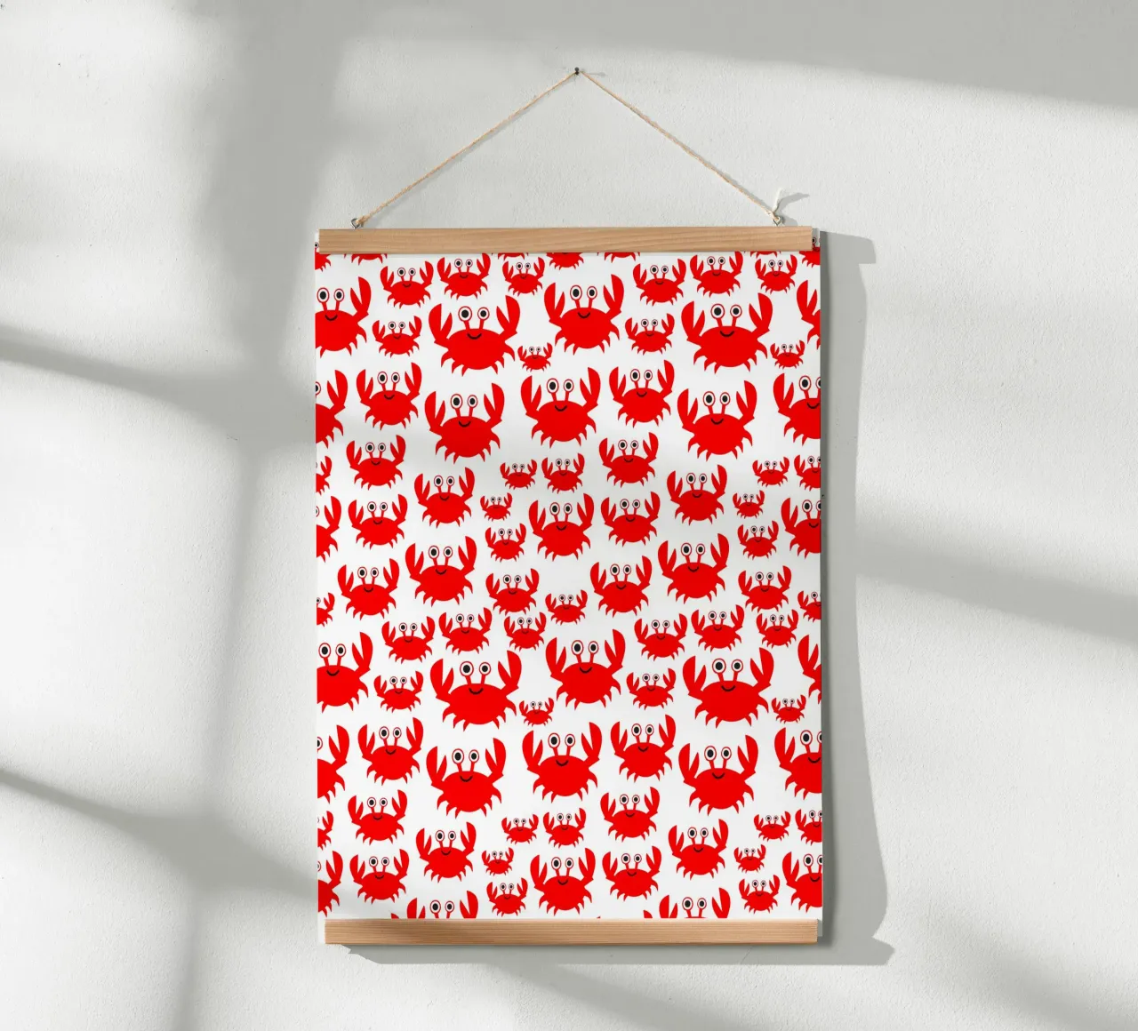 crab pattern poster da baobabprintstore