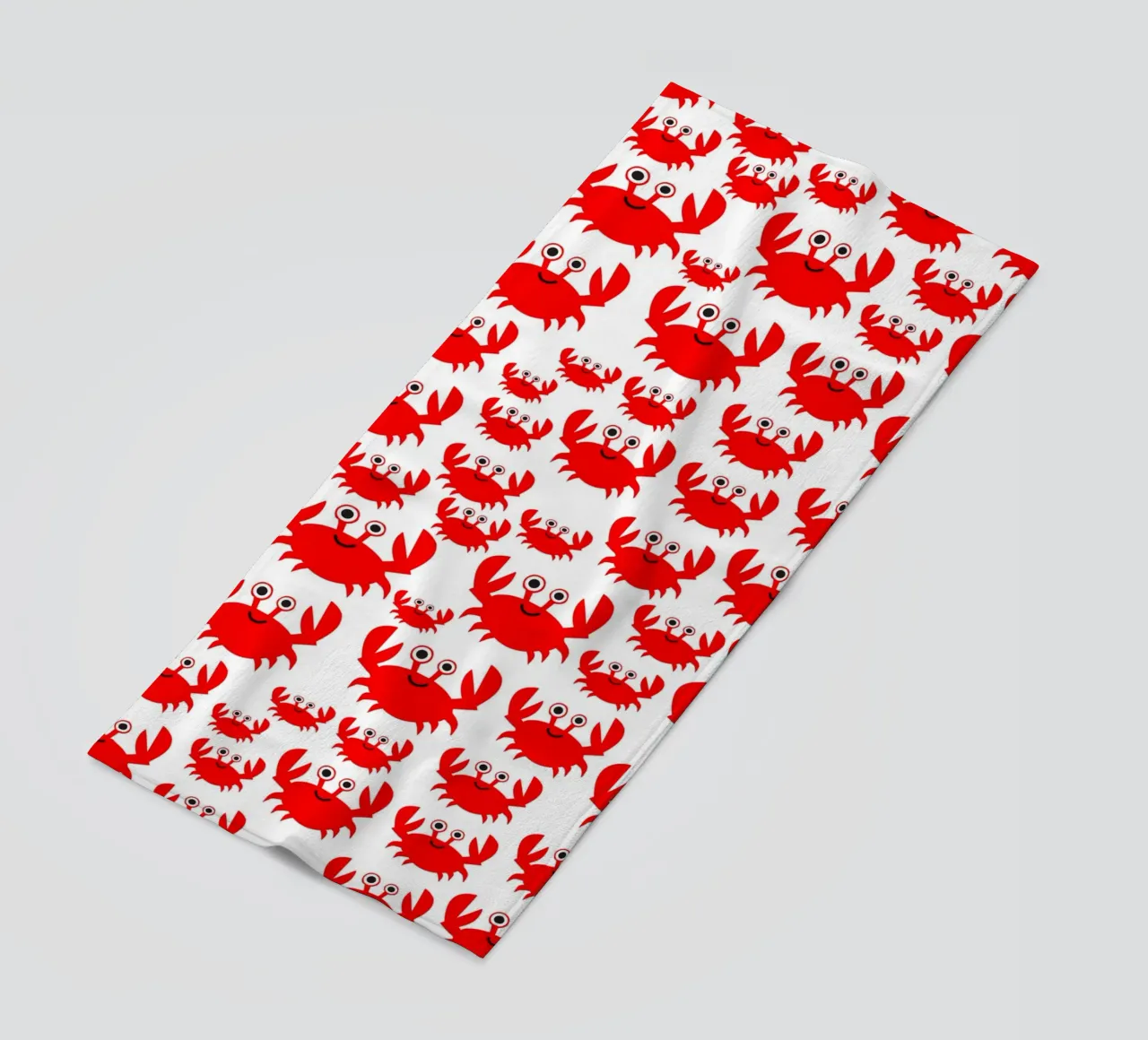 crab pattern telo mare da baobabprintstore