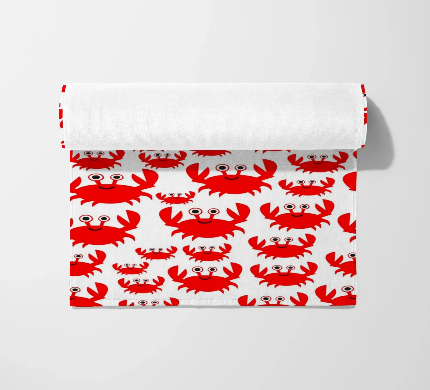 crab pattern beach towel by baobabprintstore