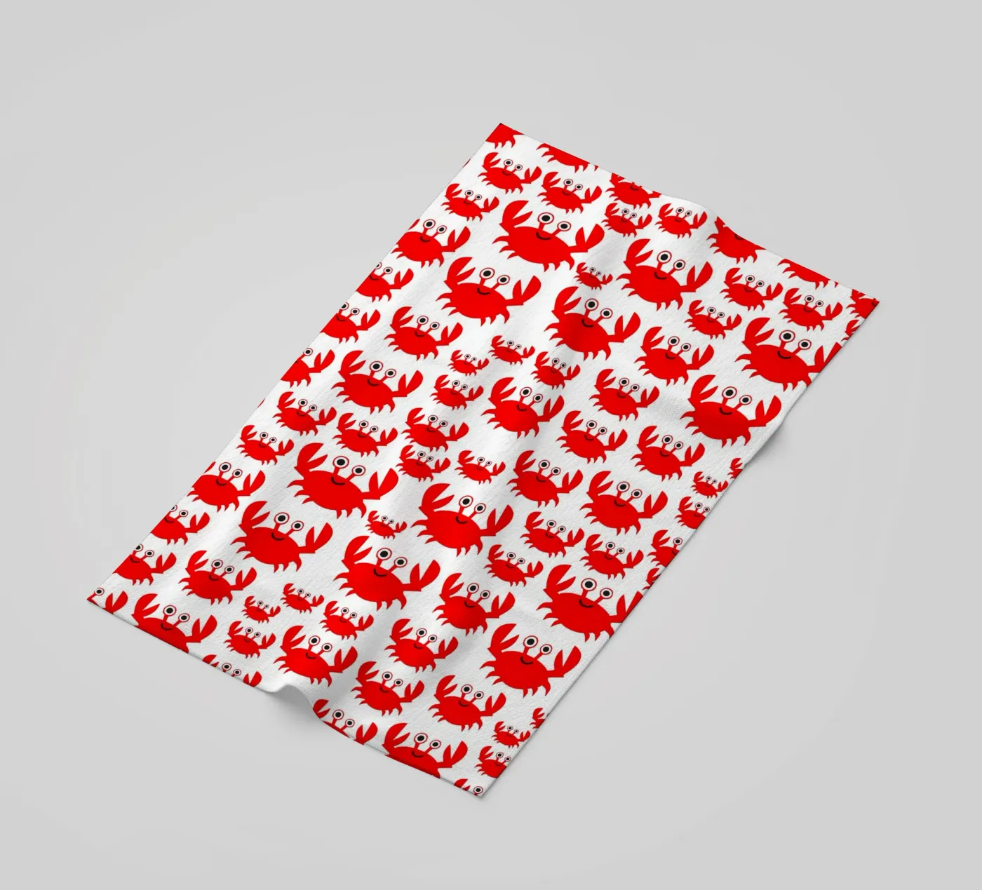 crab pattern telo mare da baobabprintstore