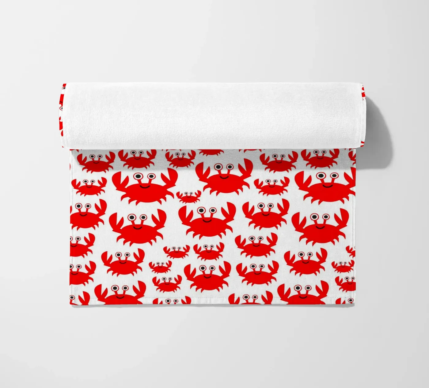 crab pattern beach towel by baobabprintstore