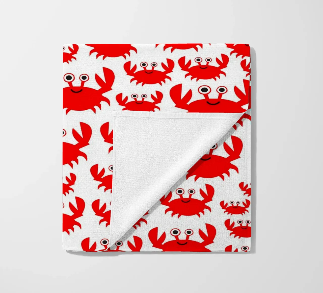 crab pattern telo mare da baobabprintstore