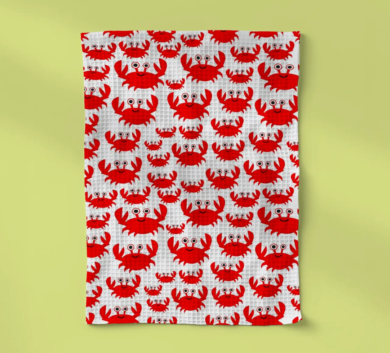 crab pattern canovaccio da cucina da baobabprintstore