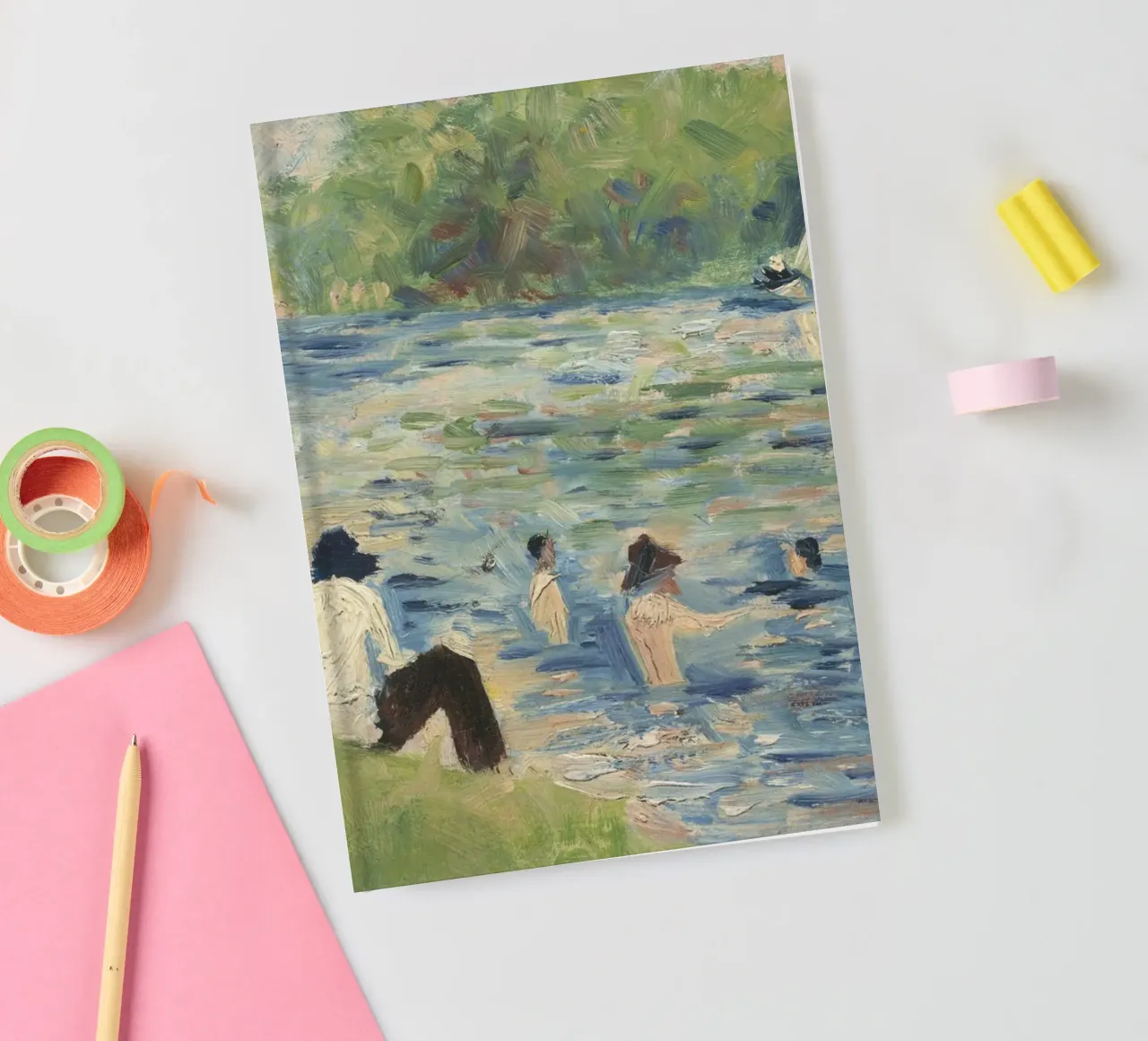 Georges Seurat - Bathers (Study for Bathers at Asnières) notebook by Timeless Artworks